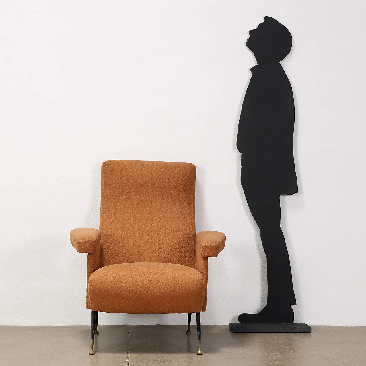 Metal and fabric armchair, 1960s 2