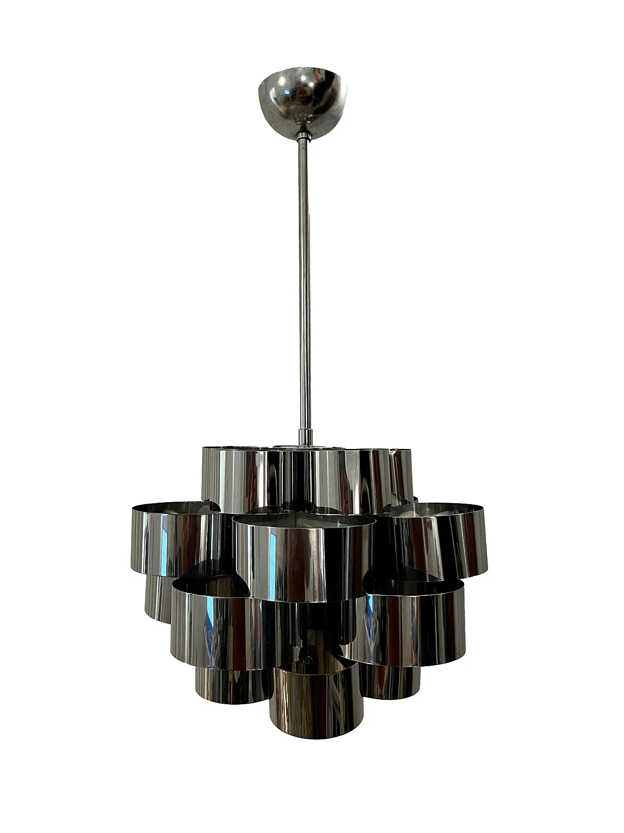 Max Sauze style chandelier for Sciolari, 1970s 1
