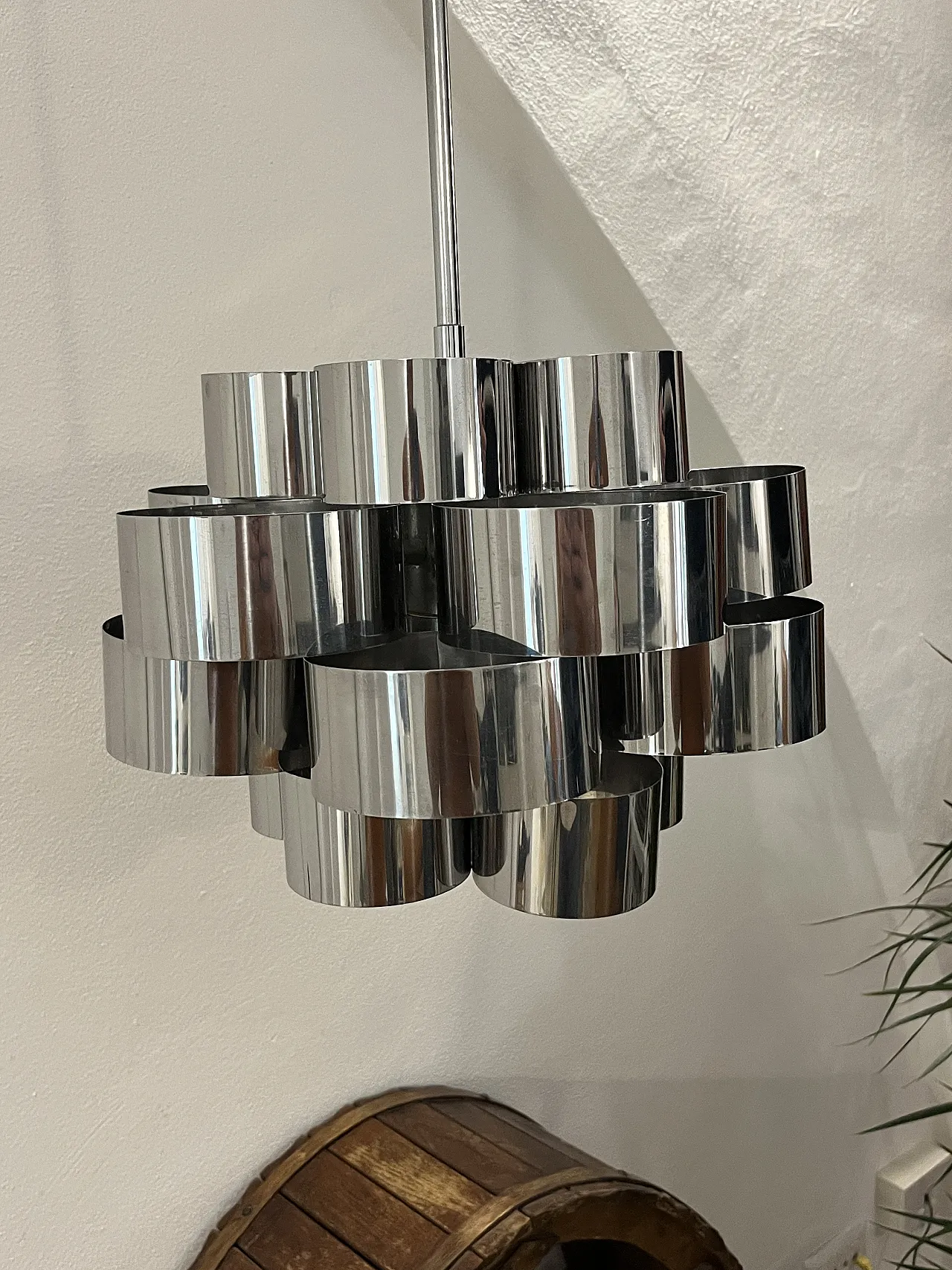 Max Sauze style chandelier for Sciolari, 1970s 9