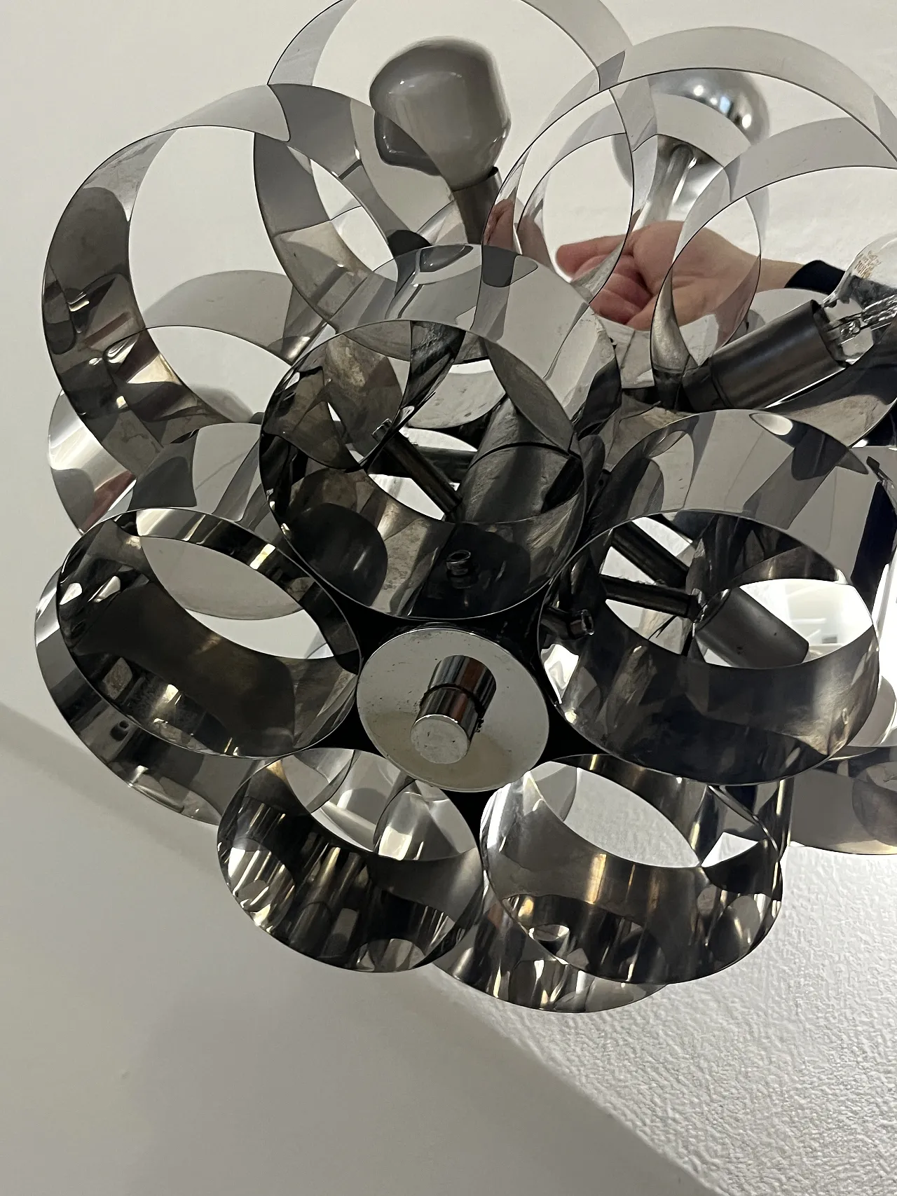 Max Sauze style chandelier for Sciolari, 1970s 10