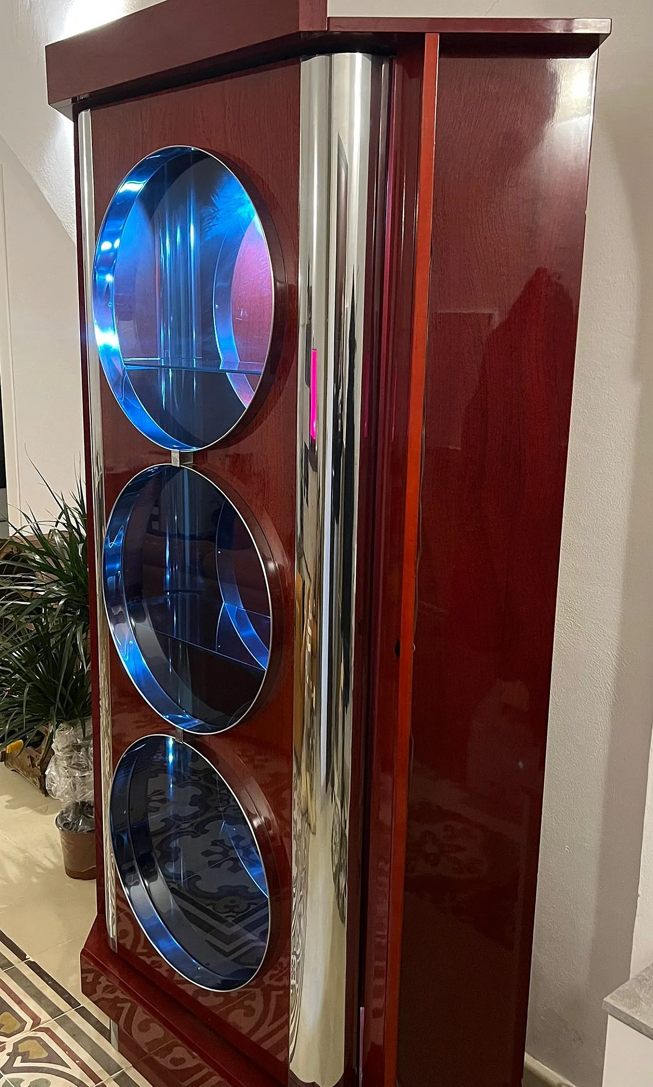 Mobile bar nello stile di Willy Rizzo, anni '70 3