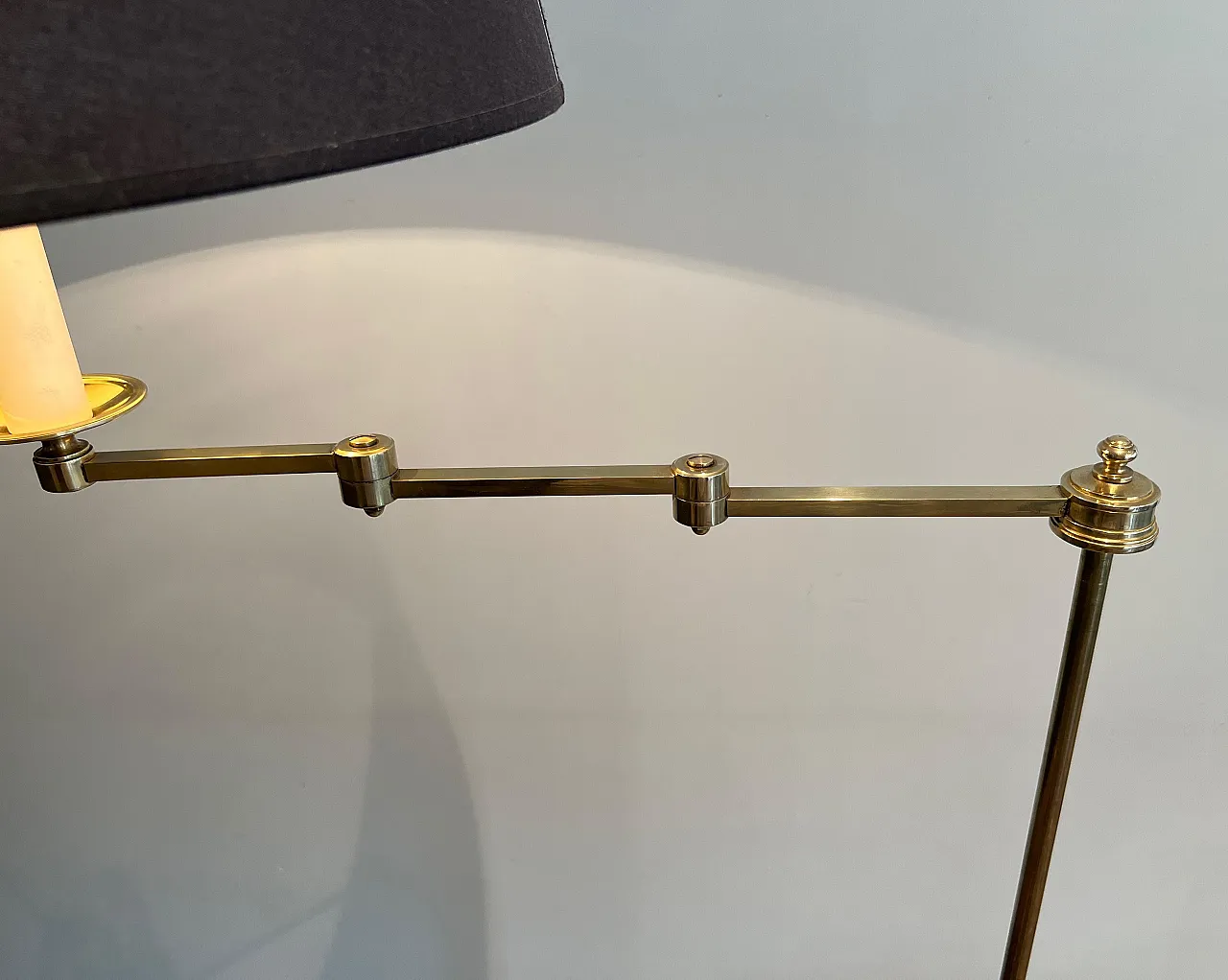 Coppia di lampade in ottone con braccio rimovibile, anni '40 8