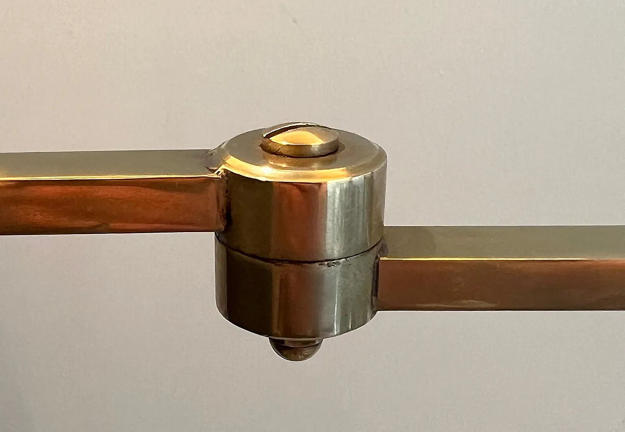 Coppia di lampade in ottone con braccio rimovibile, anni '40 16