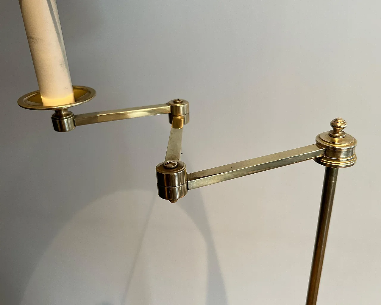 Coppia di lampade in ottone con braccio rimovibile, anni '40 20