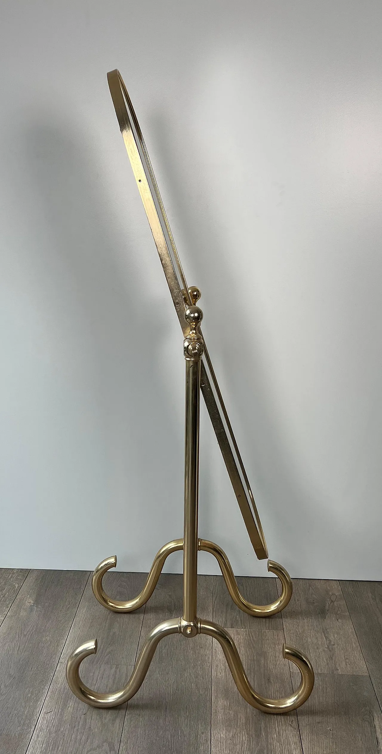 Specchio Psiche in ottone, anni '70 5