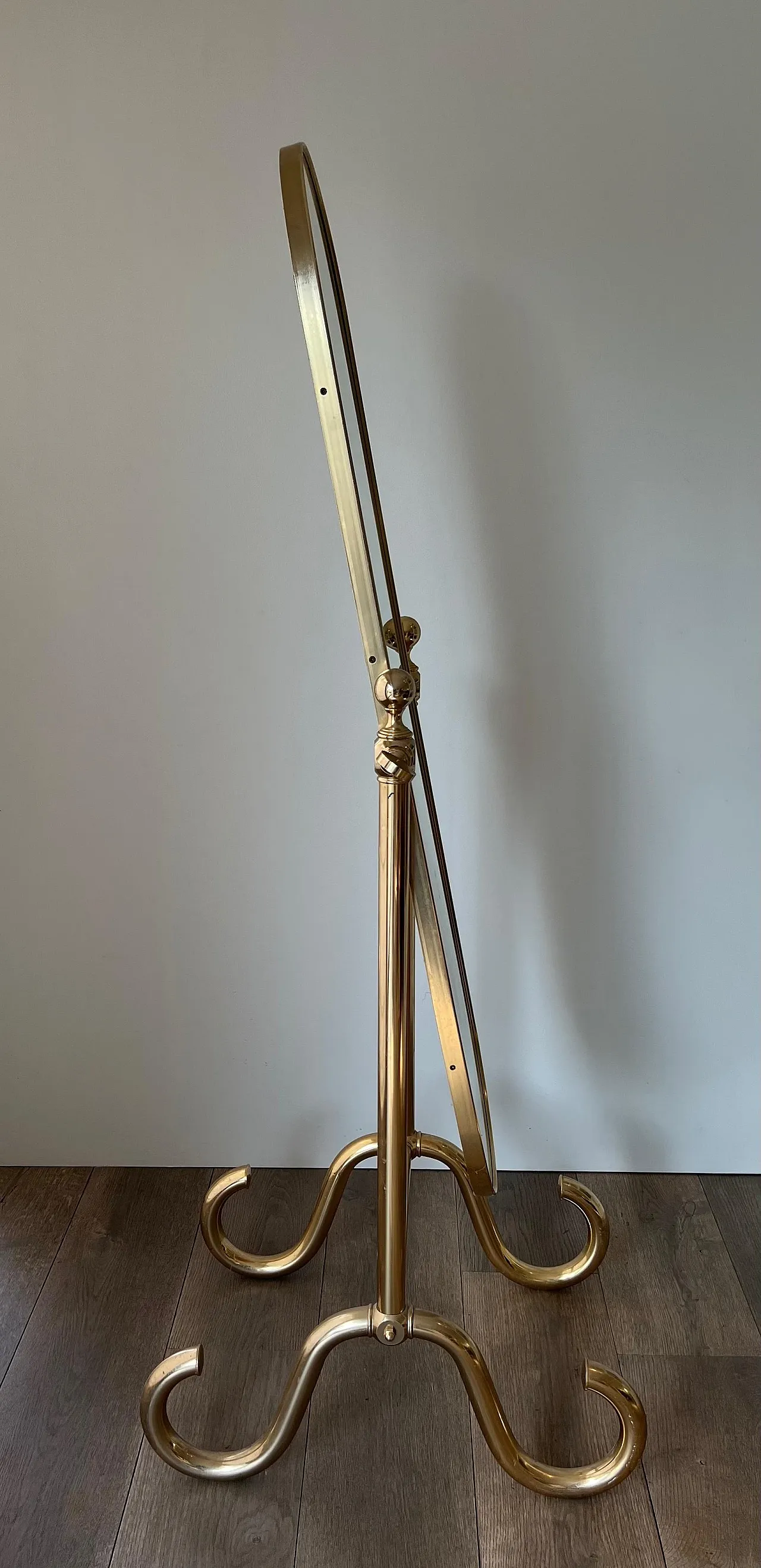 Specchio Psiche in ottone, anni '70 19