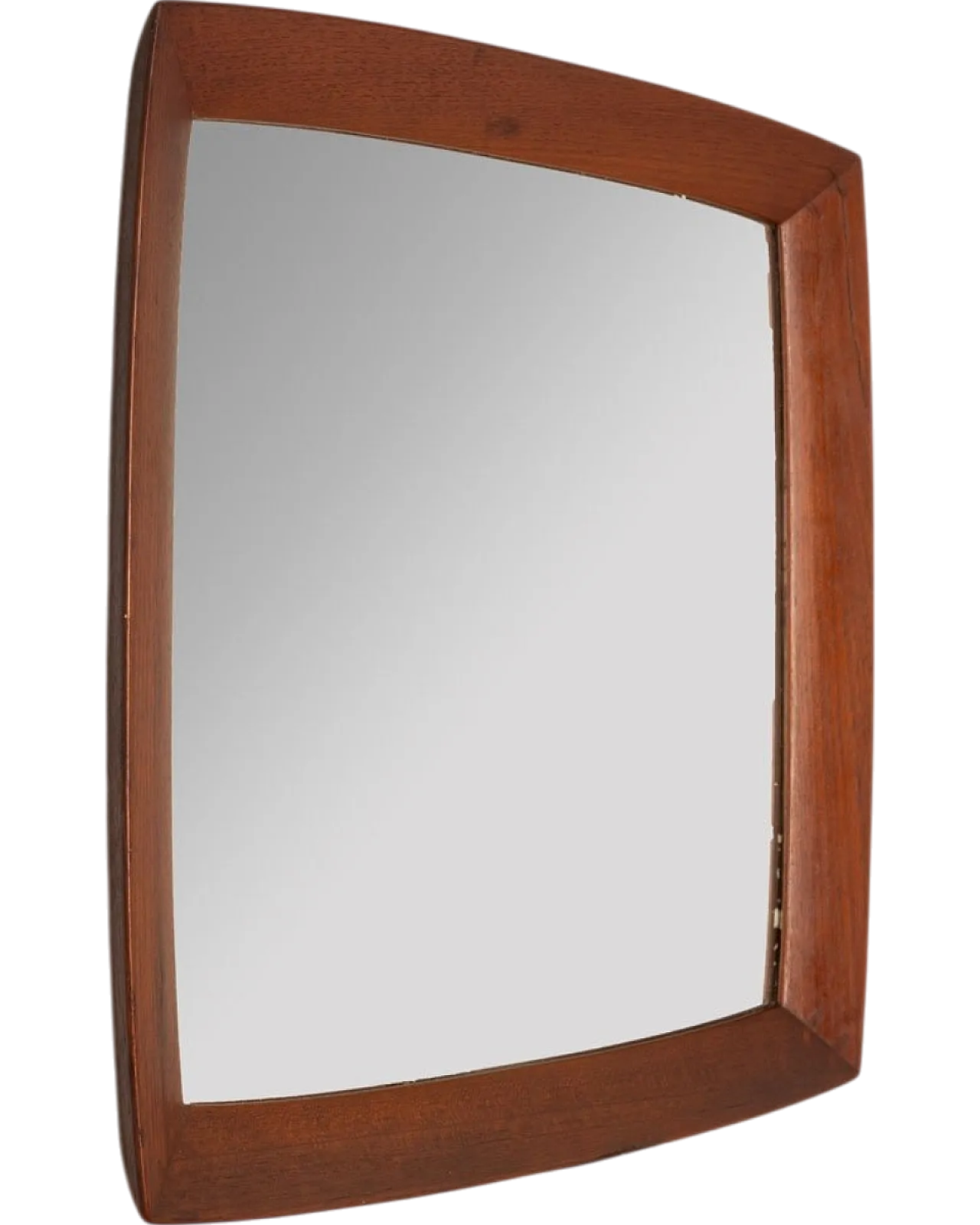 Square mirror in teak, 1960s 7
