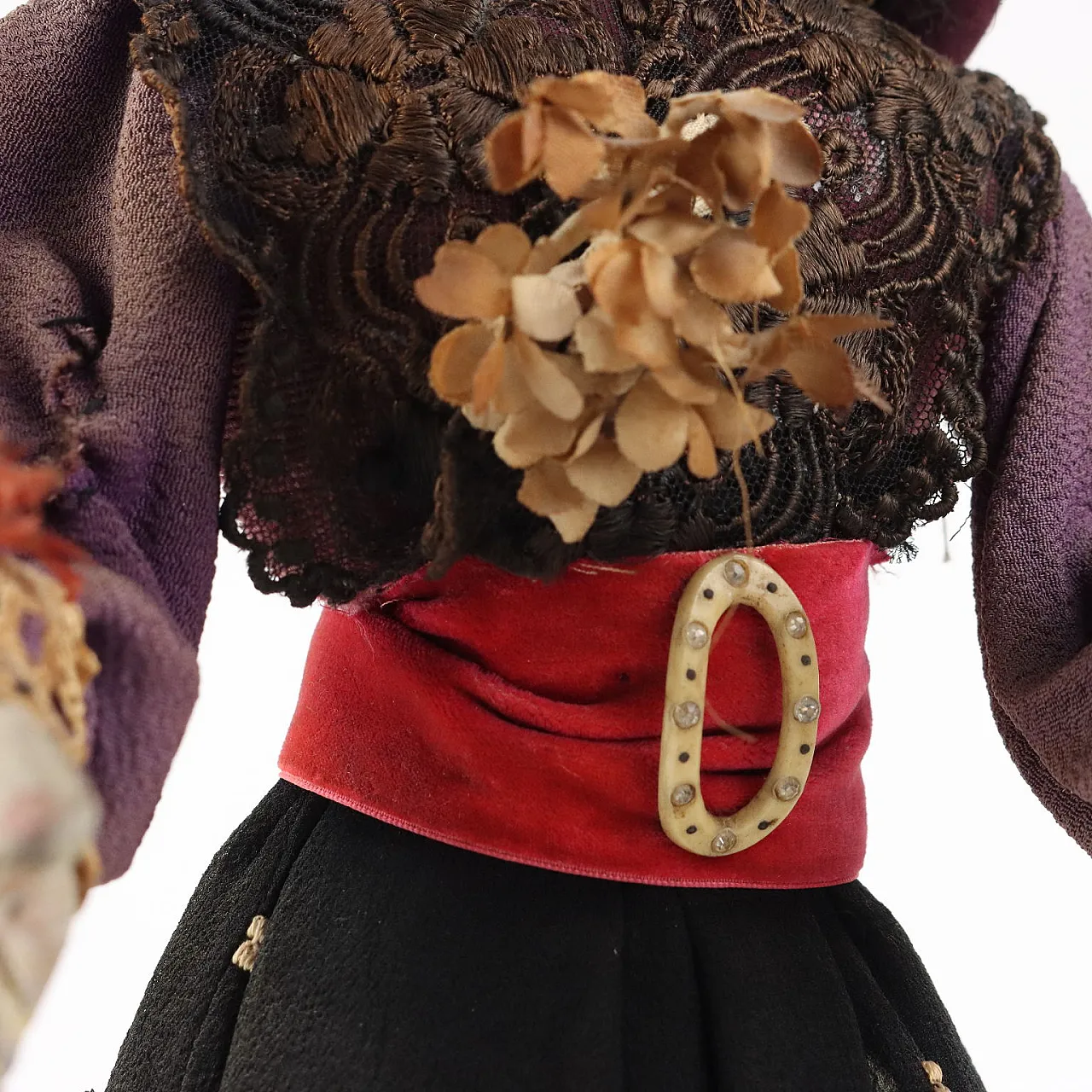 Popolana, statua di figura femminile in legno, '800 5