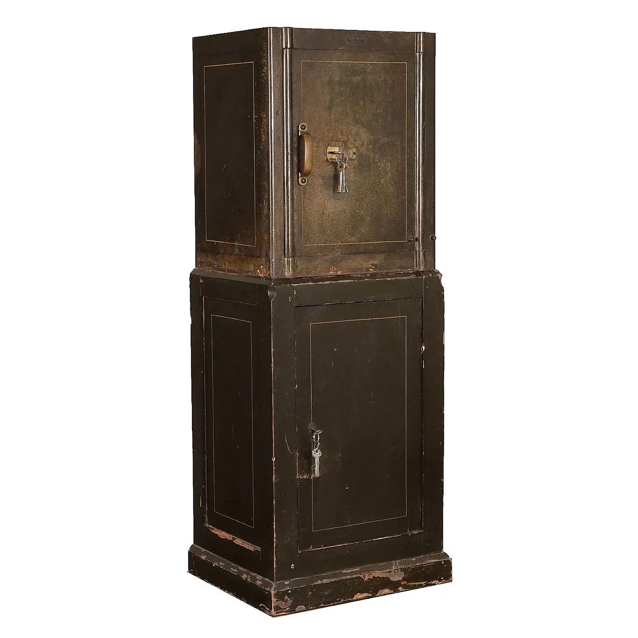 Cassaforte in legno e ferro laccato di Lips Vago Milano 1