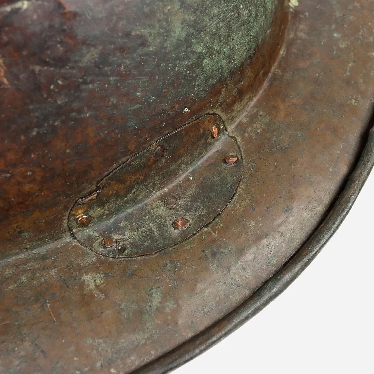 Bronze sheet brazier with bronze side sockets, 19th century 9