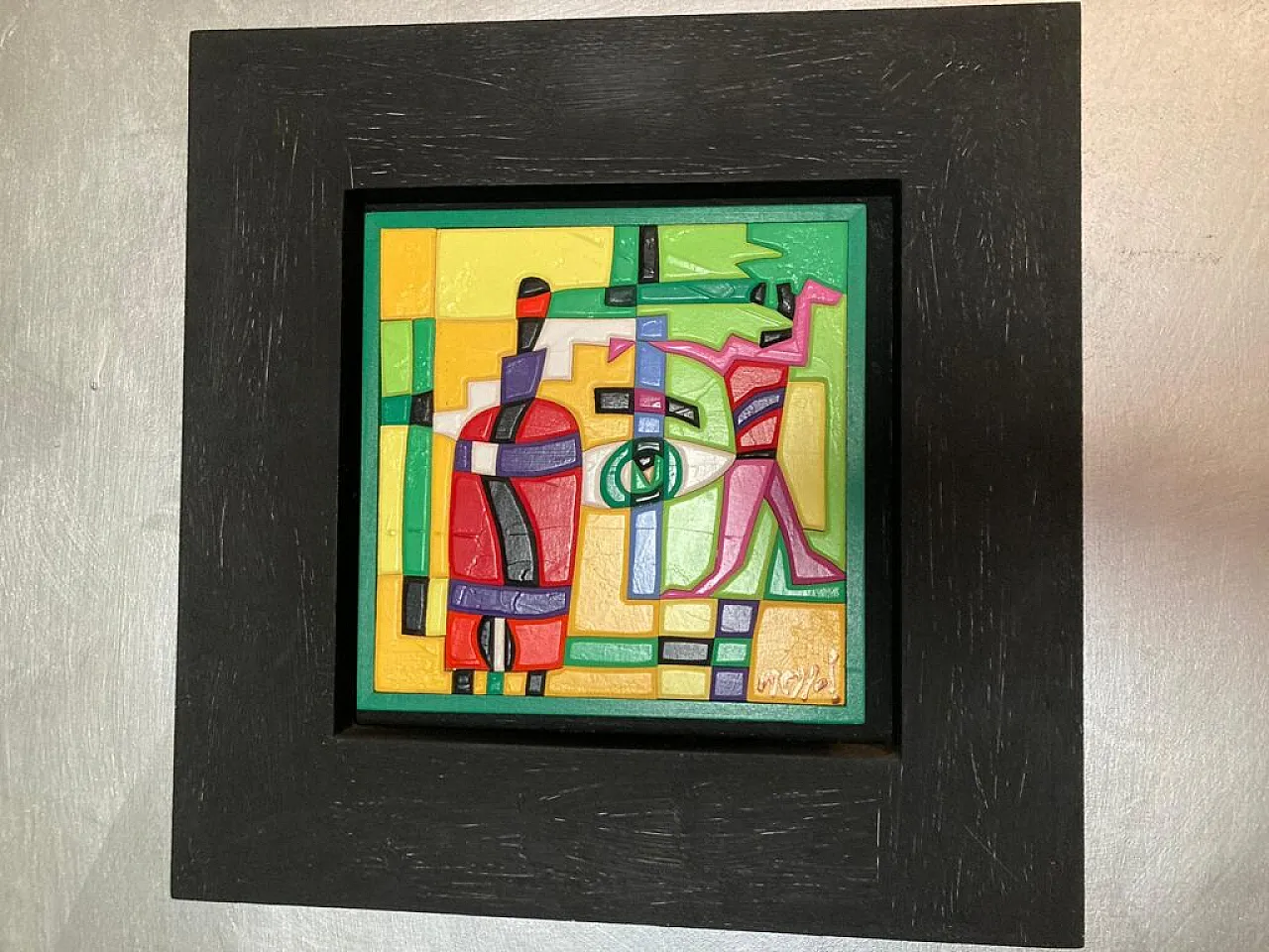 Ugo Nespolo, Icone, acrilici su intarsi, 2000 2