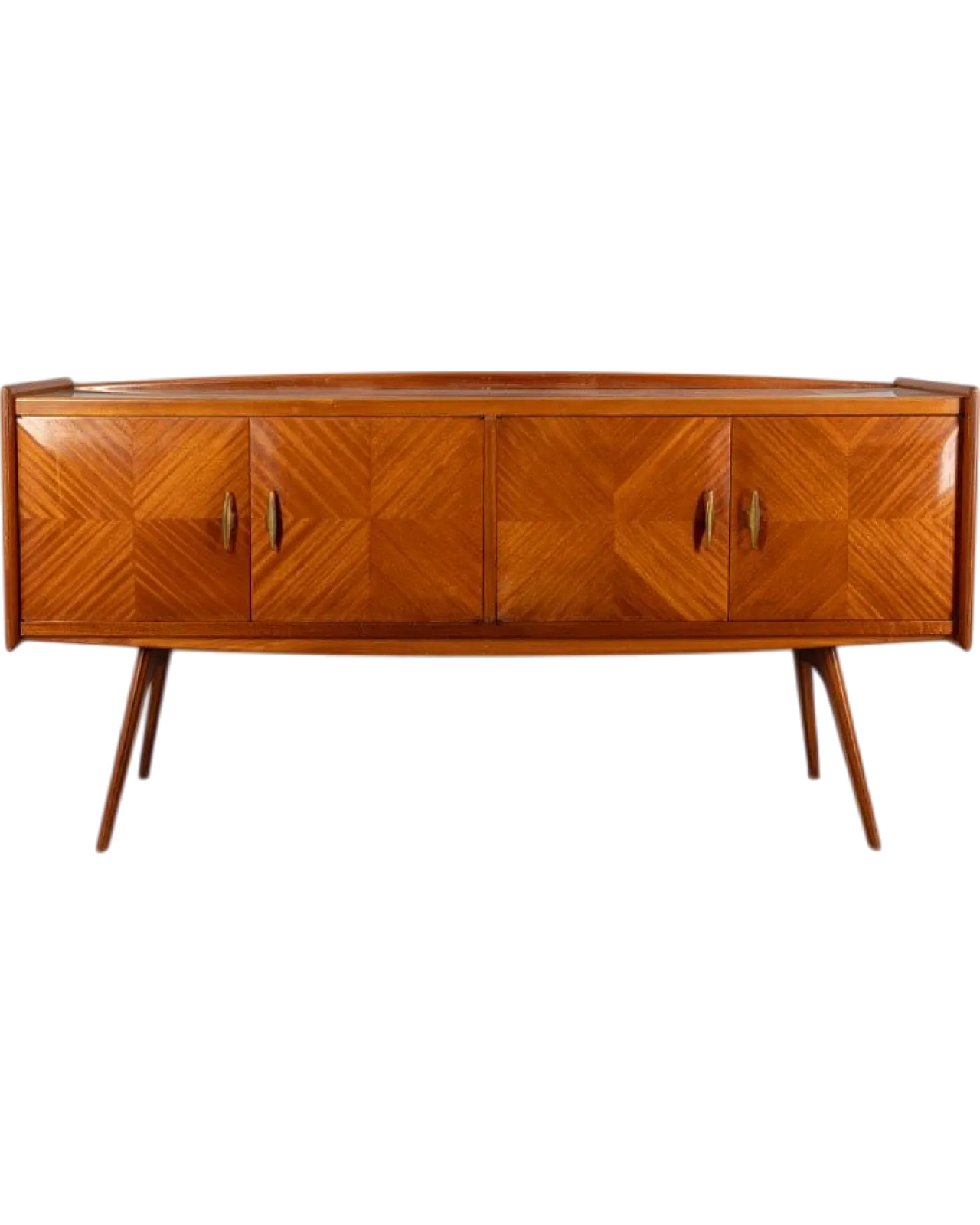 Credenza in legno e vetro, anni '50 11
