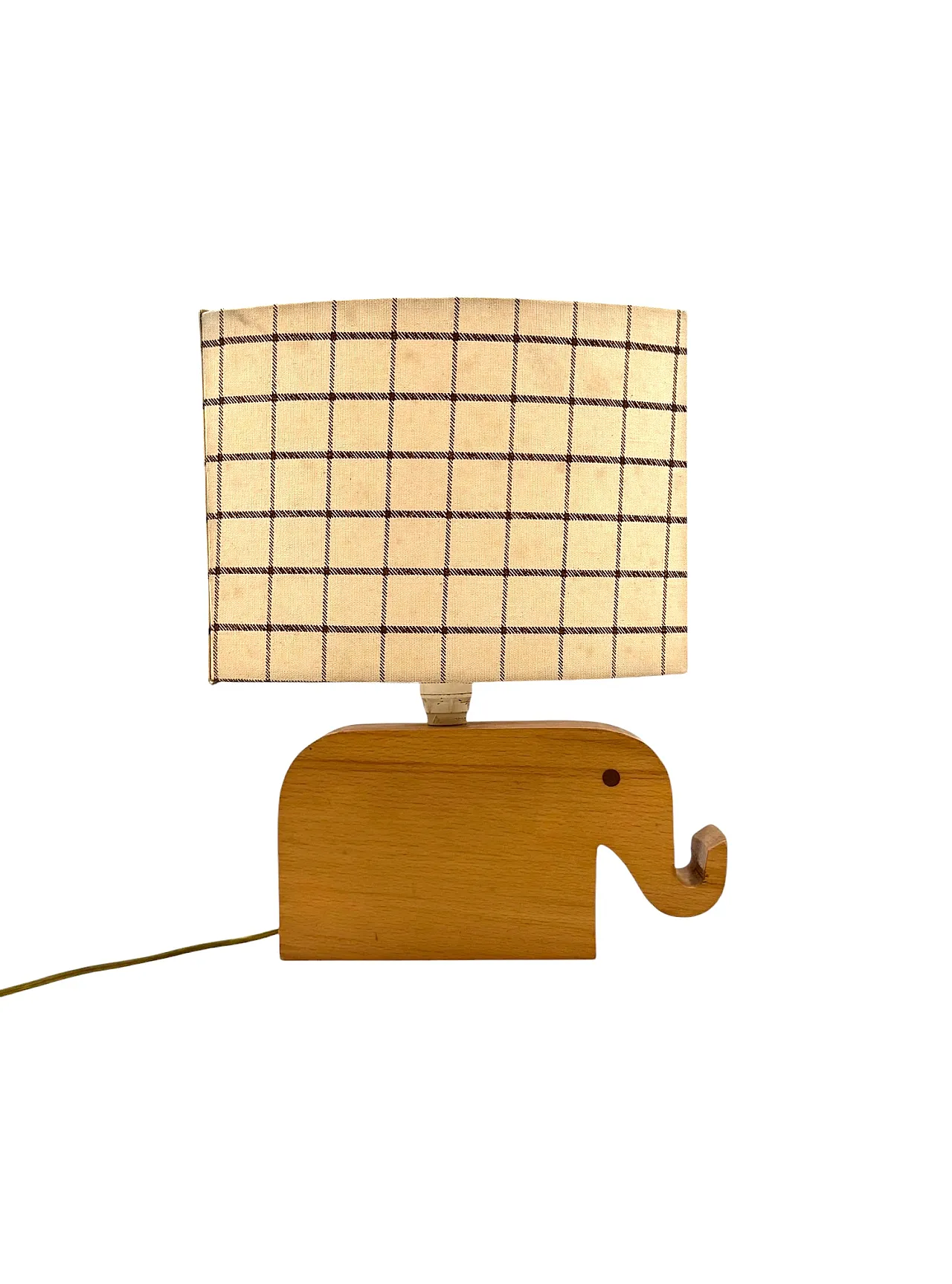 Lampada da tavolo a elefante in legno, anni '50 1