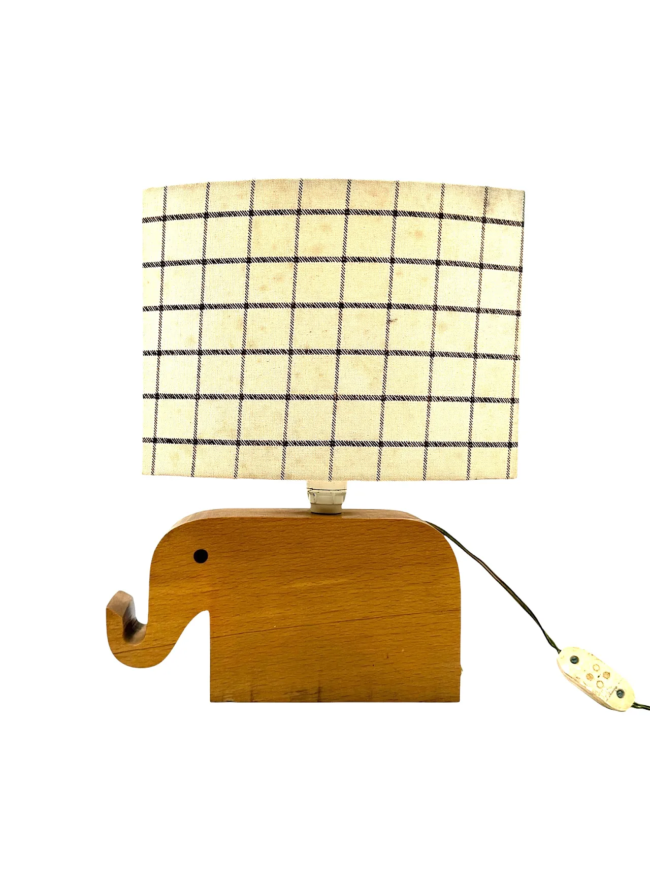 Lampada da tavolo a elefante in legno, anni '50 8