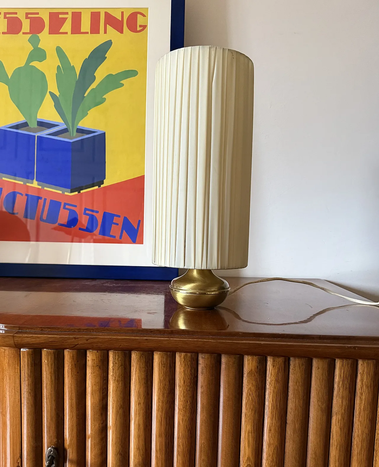 Mid Century modern brass table lamp, 60s 2