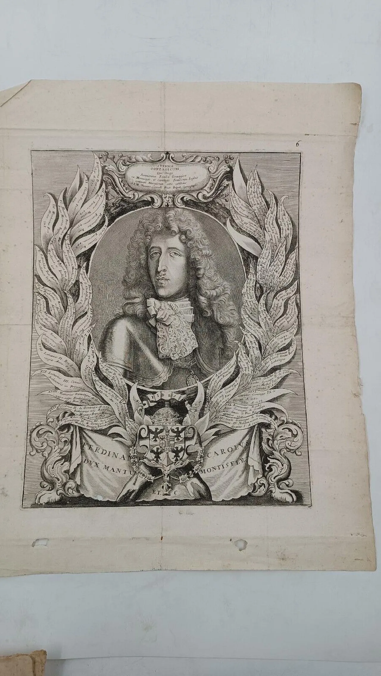 Ritratto di Ferdinando Arciduca d'Austria di Vincenzo Coronelli, '600 1