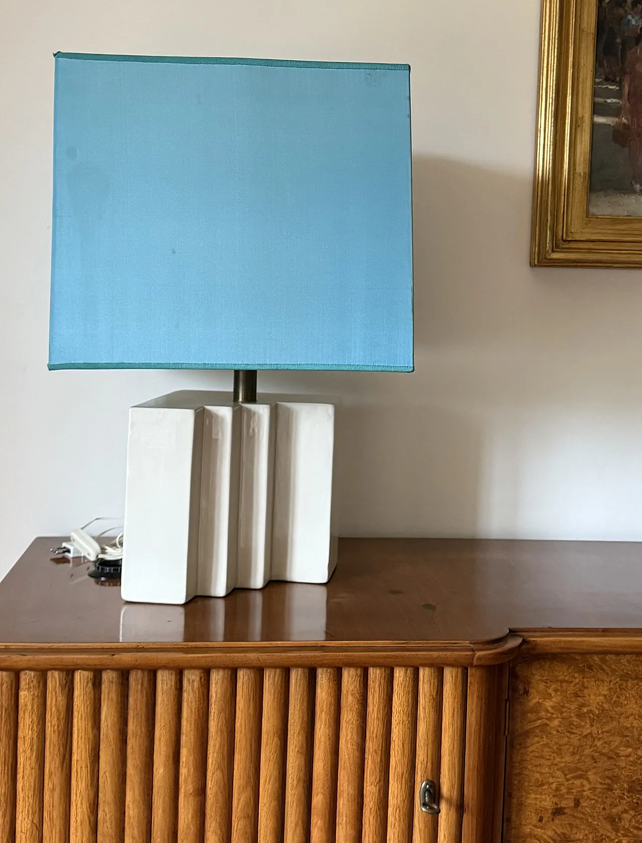 Pair of Hollywood Regency set of ceramic table lamps, 1970s 6