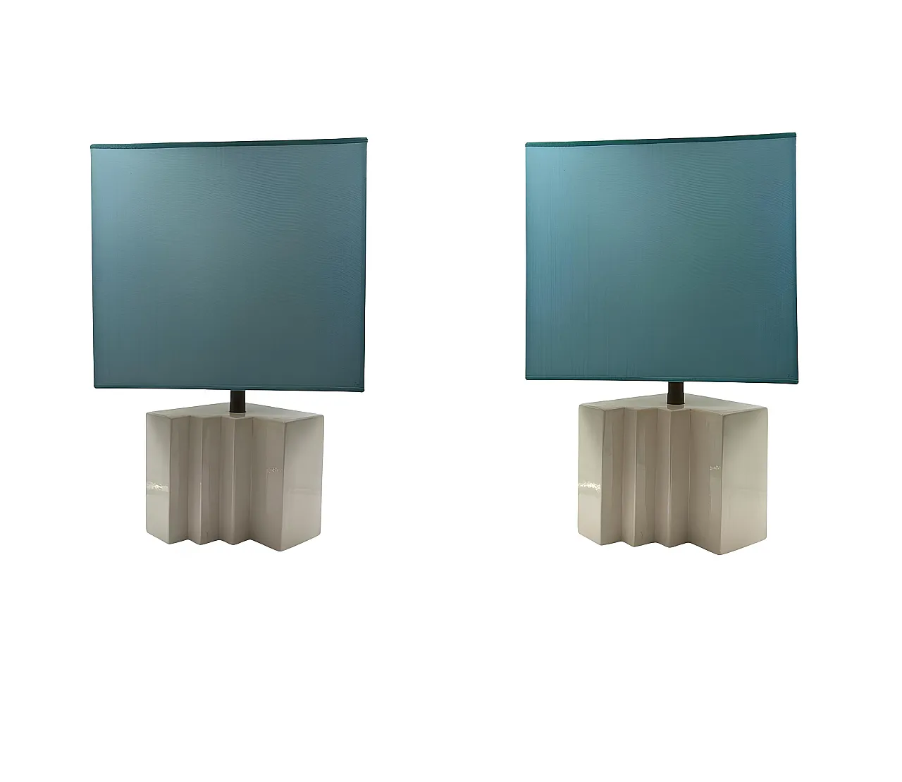 Pair of Hollywood Regency set of ceramic table lamps, 1970s 27