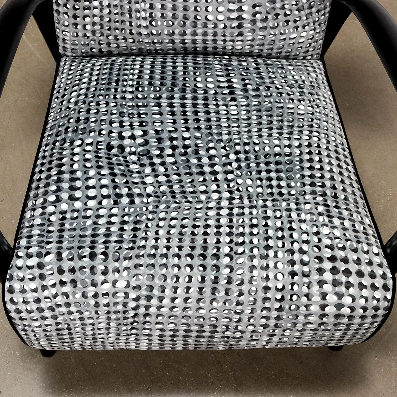 Poltrona Prisma Collection in legno e velluto, anni '60 4