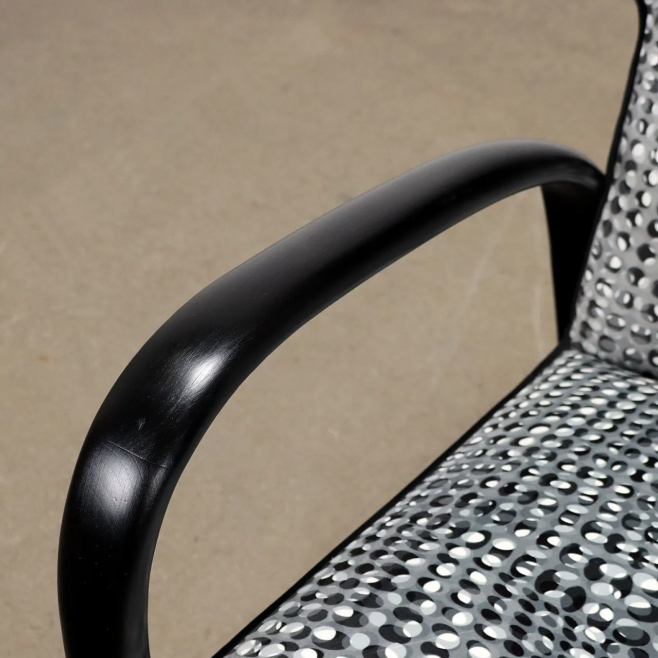 Poltrona Prisma Collection in legno e velluto, anni '60 5