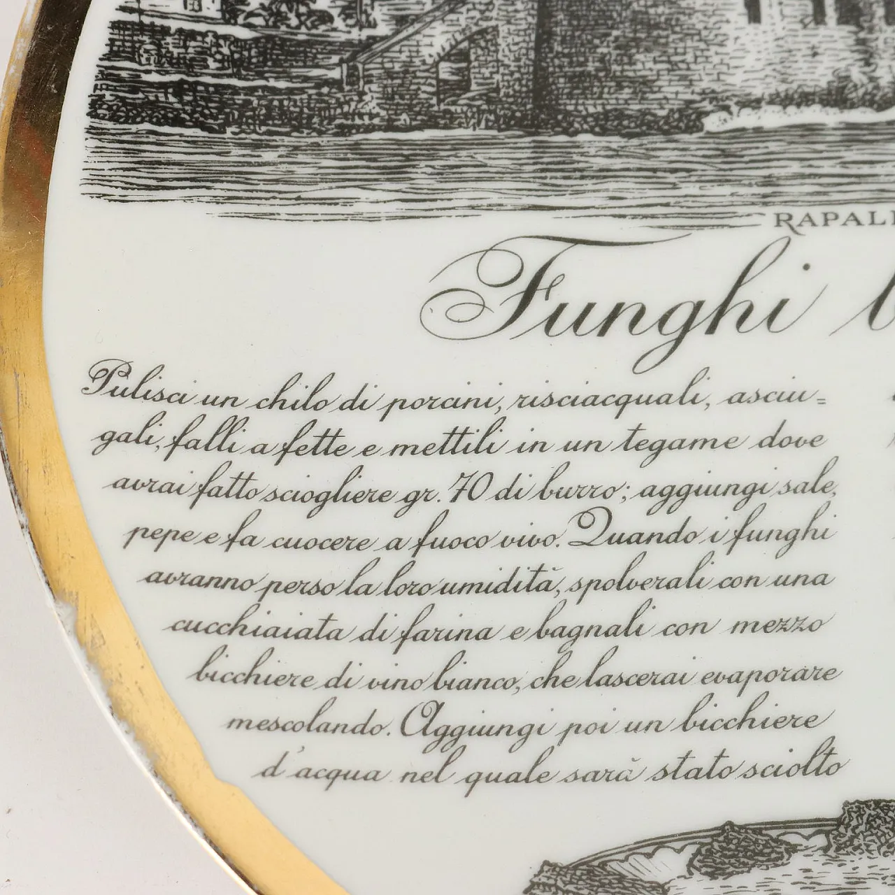 Piatto Specialità Liguri di Piero Fornasetti, anni '60 5