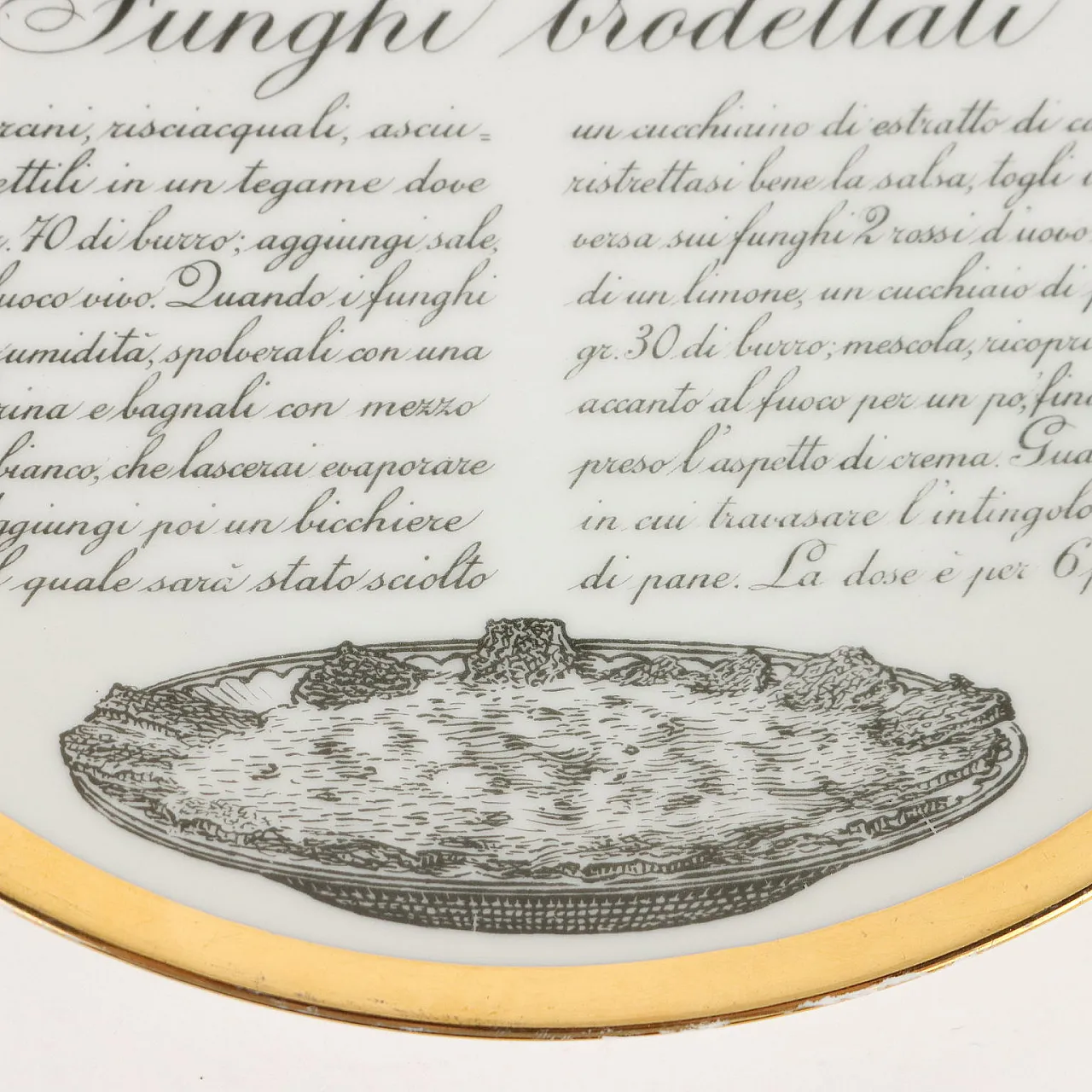 Piatto Specialità Liguri di Piero Fornasetti, anni '60 6