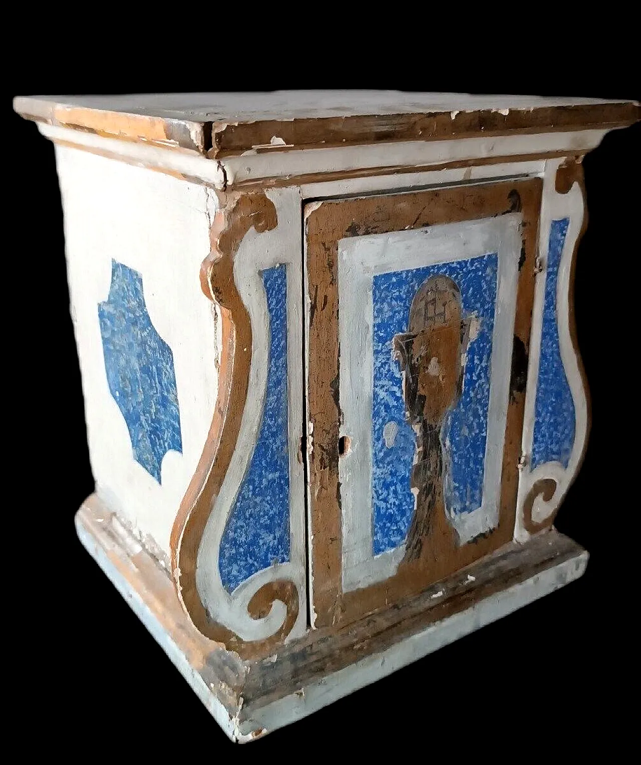Tabernacolo in legno laccato e dorato, tardo '700 1