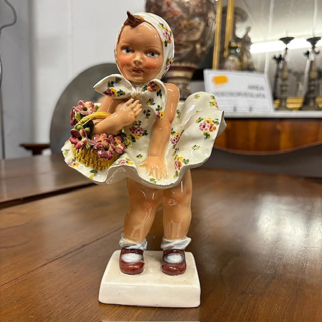 Scultura in ceramica “ Colpo di Vento “ Mollica, anni '40 1