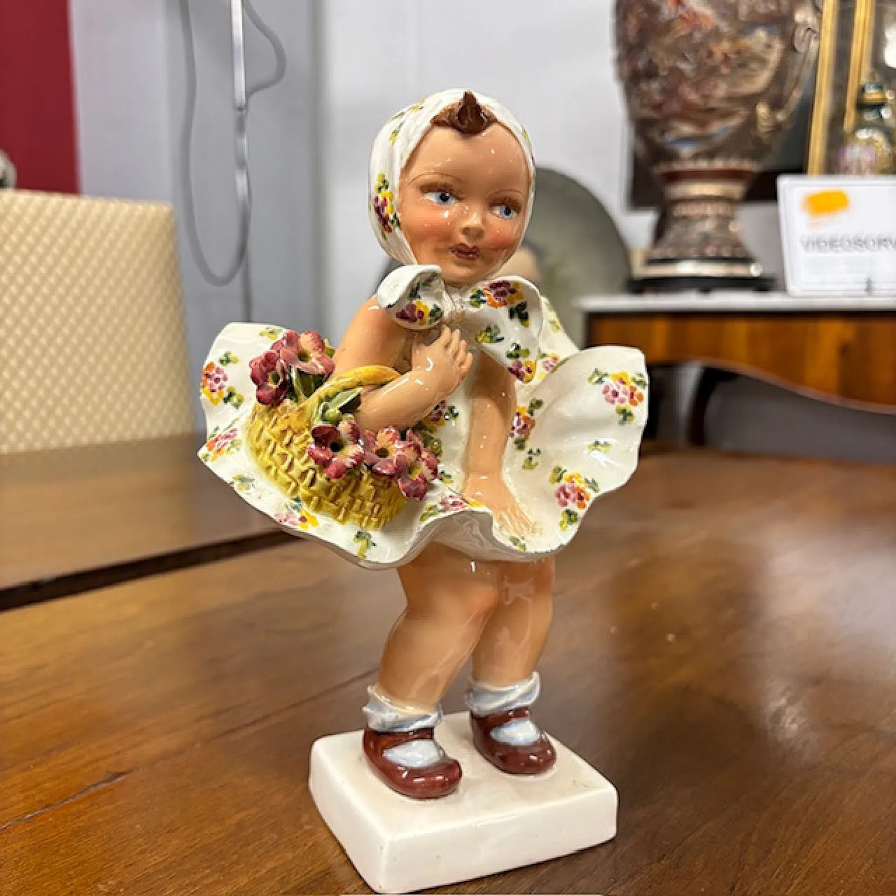 Scultura in ceramica “ Colpo di Vento “ Mollica, anni '40 7