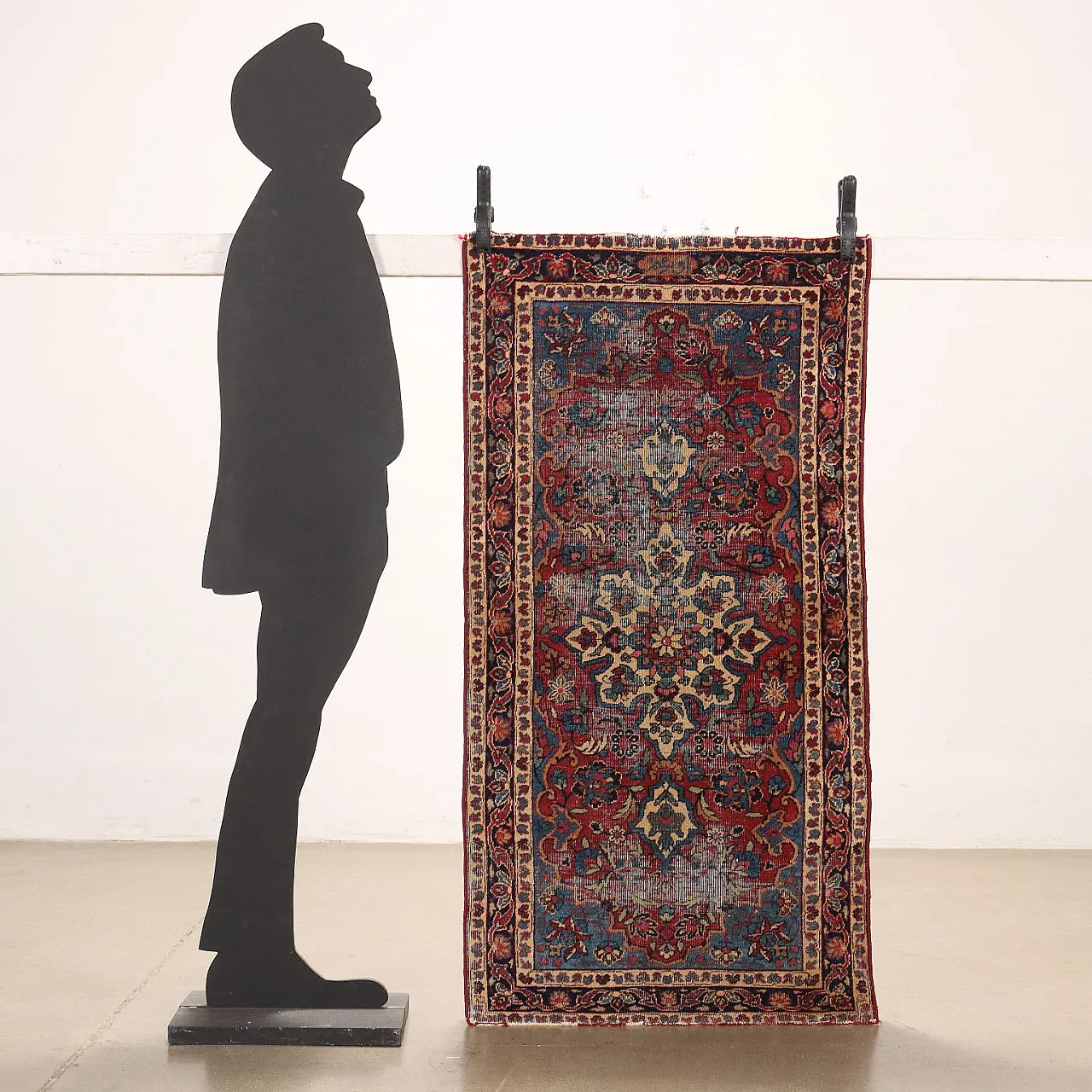 Kerman thin knot cotton and wool rug with floral pattern 2