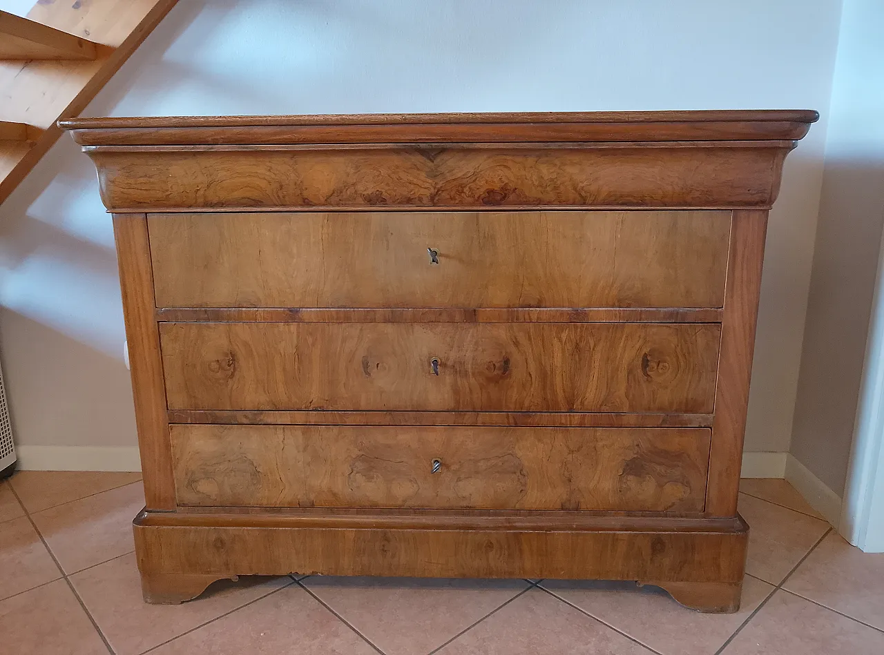 Cassettone lastronato in Luigi Filippo, '800 1