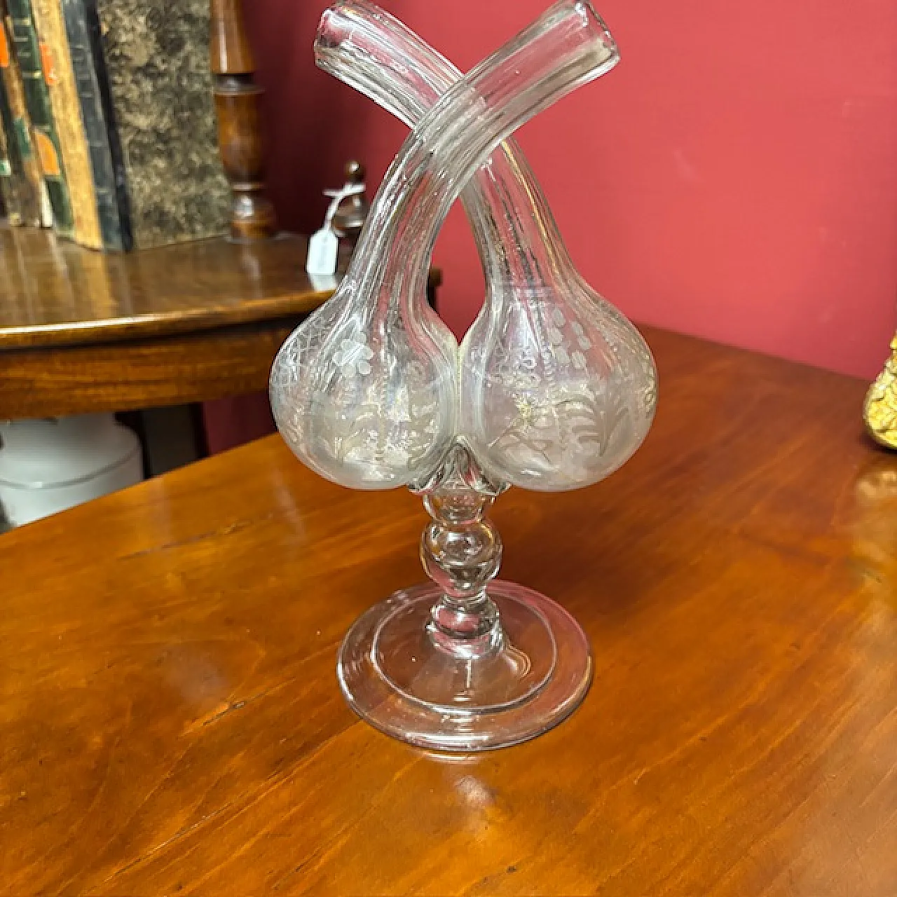 Vaso Ampolla gemina in vetro Murano, 1780 1