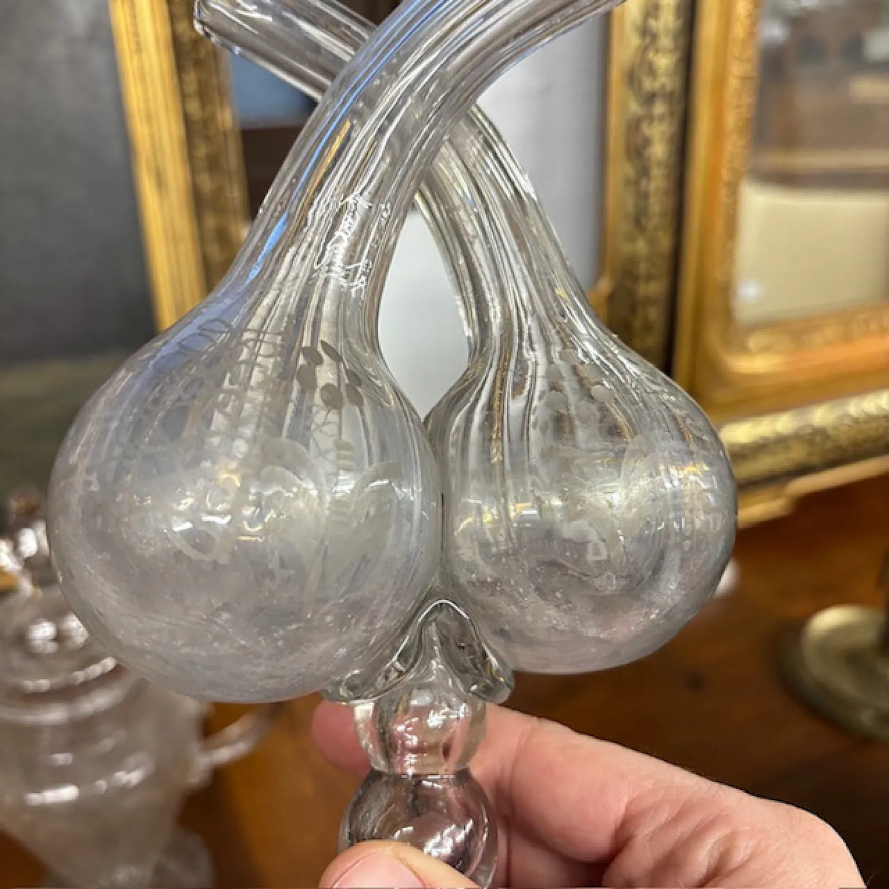 Vaso Ampolla gemina in vetro Murano, 1780 2