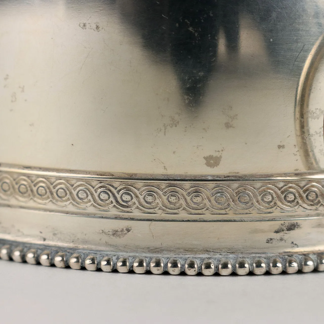 Sottobottiglia in argento, Manifattura Fornari Roma, '900 5