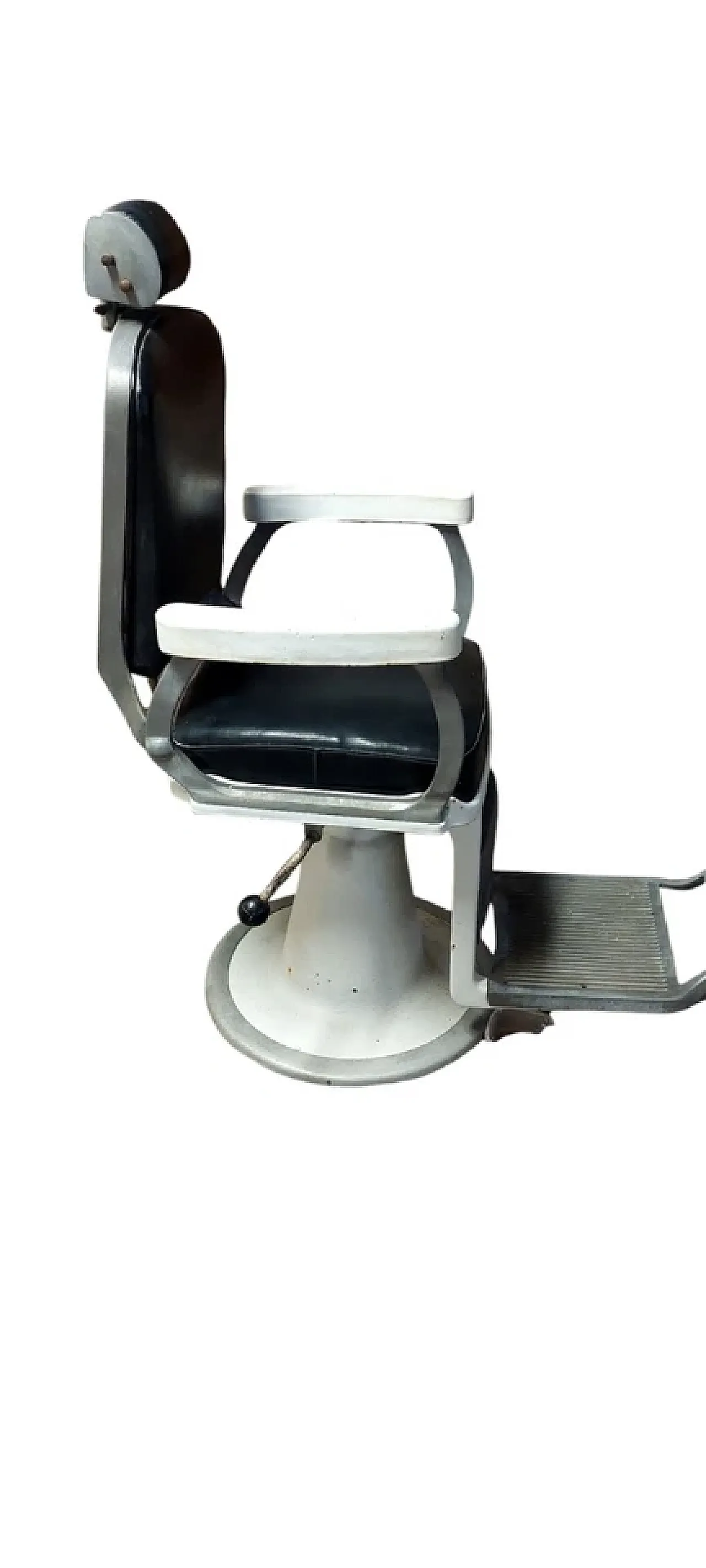 Aluminium and leather barber's armchair, mid-19th century 4