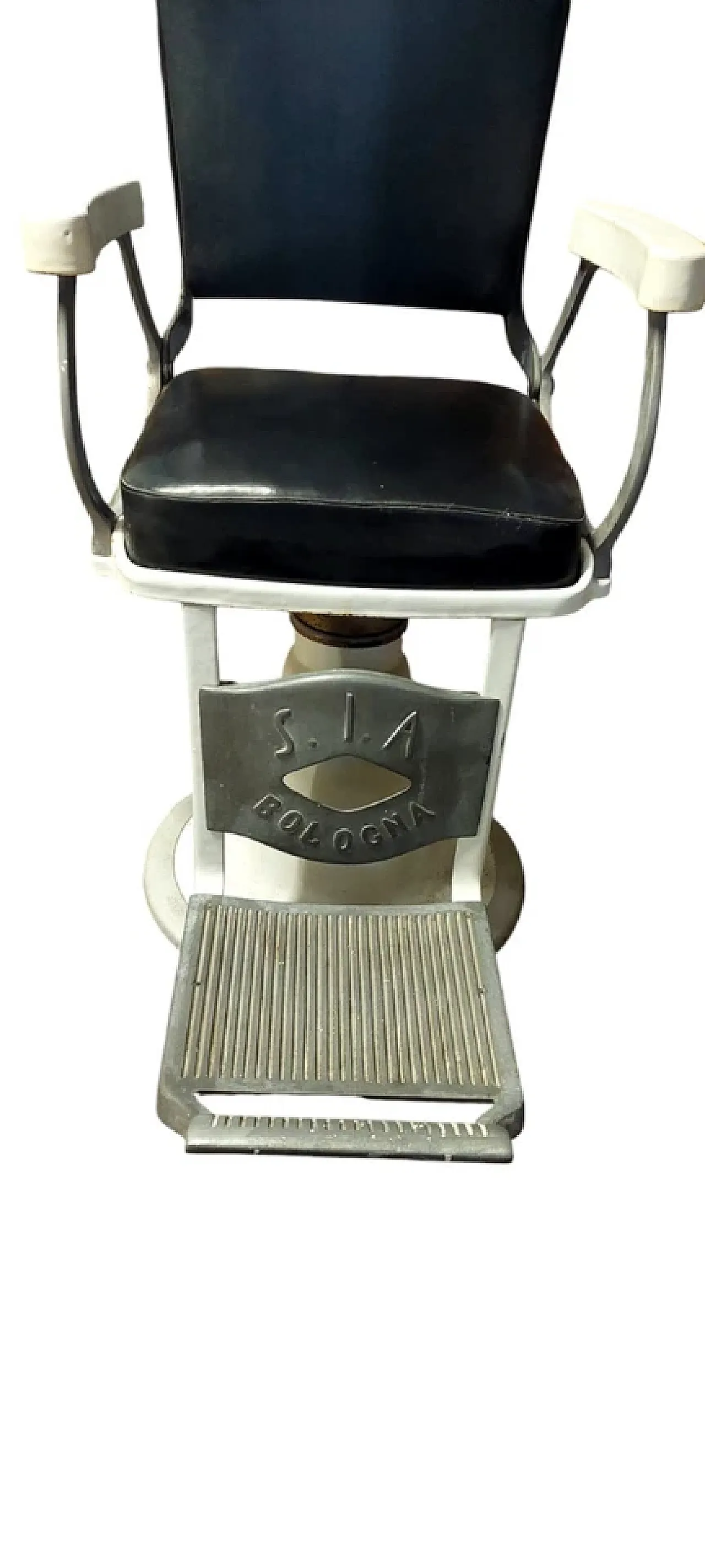 Aluminium and leather barber's armchair, mid-19th century 5