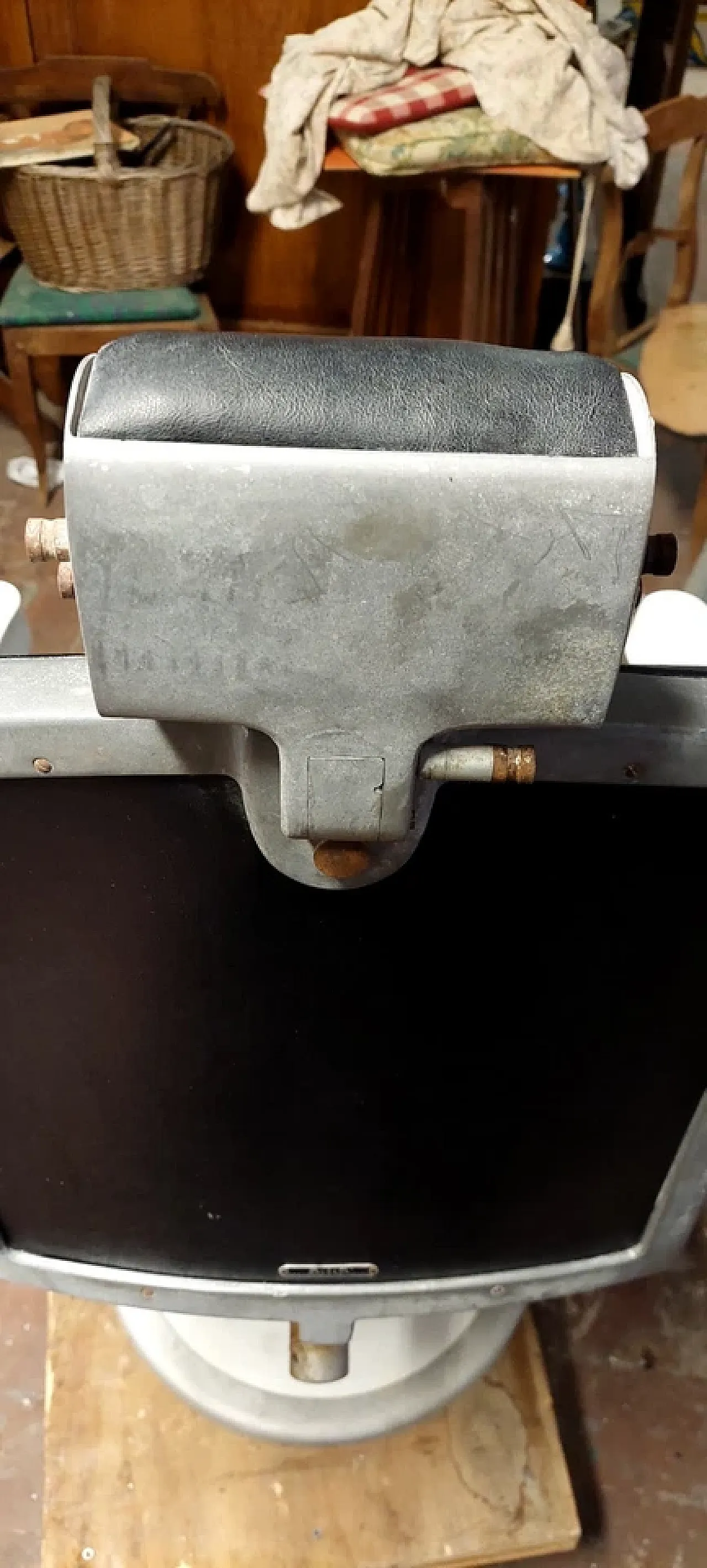 Aluminium and leather barber's armchair, mid-19th century 9