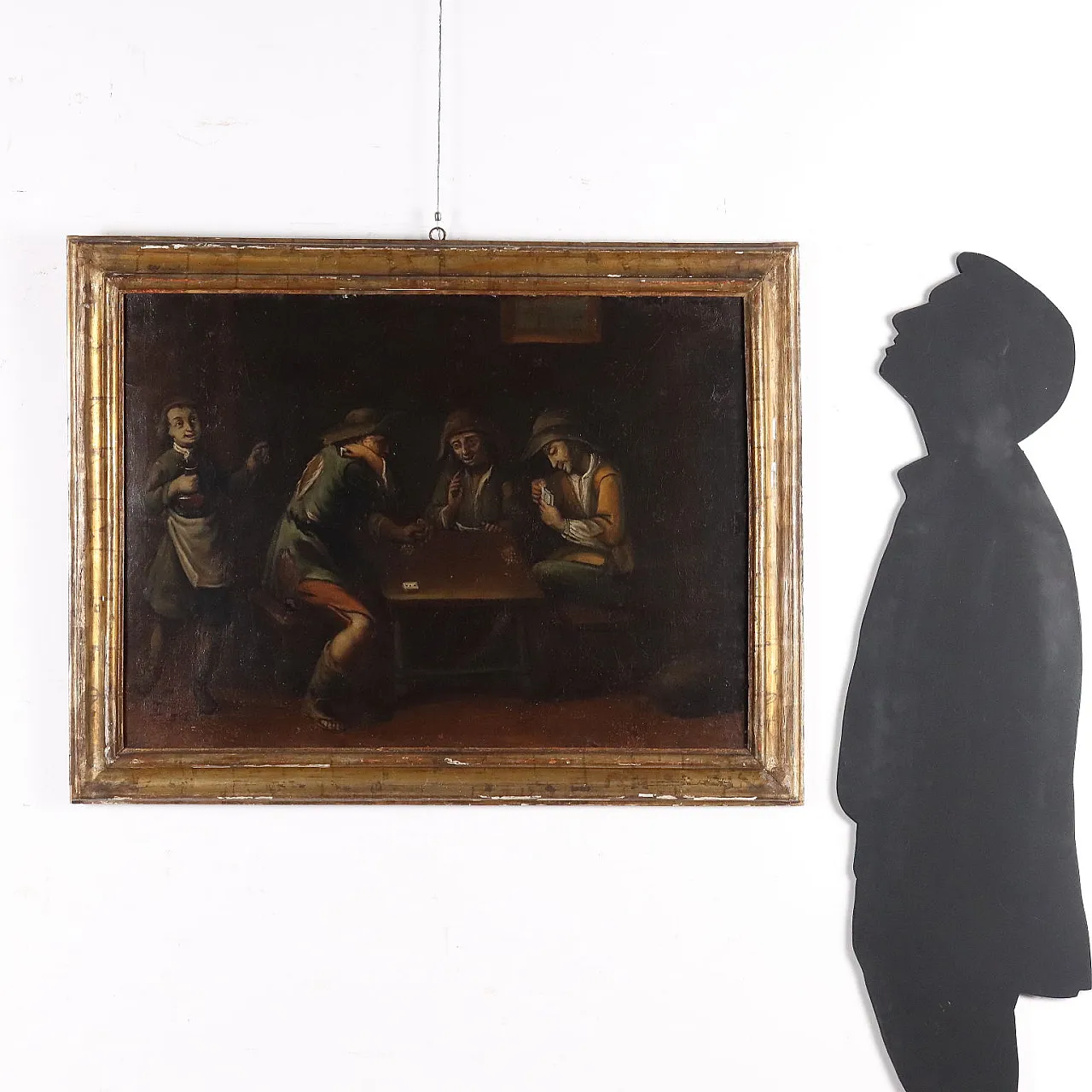 Scena con Giocatori di Carte, olio su tela, '800 2