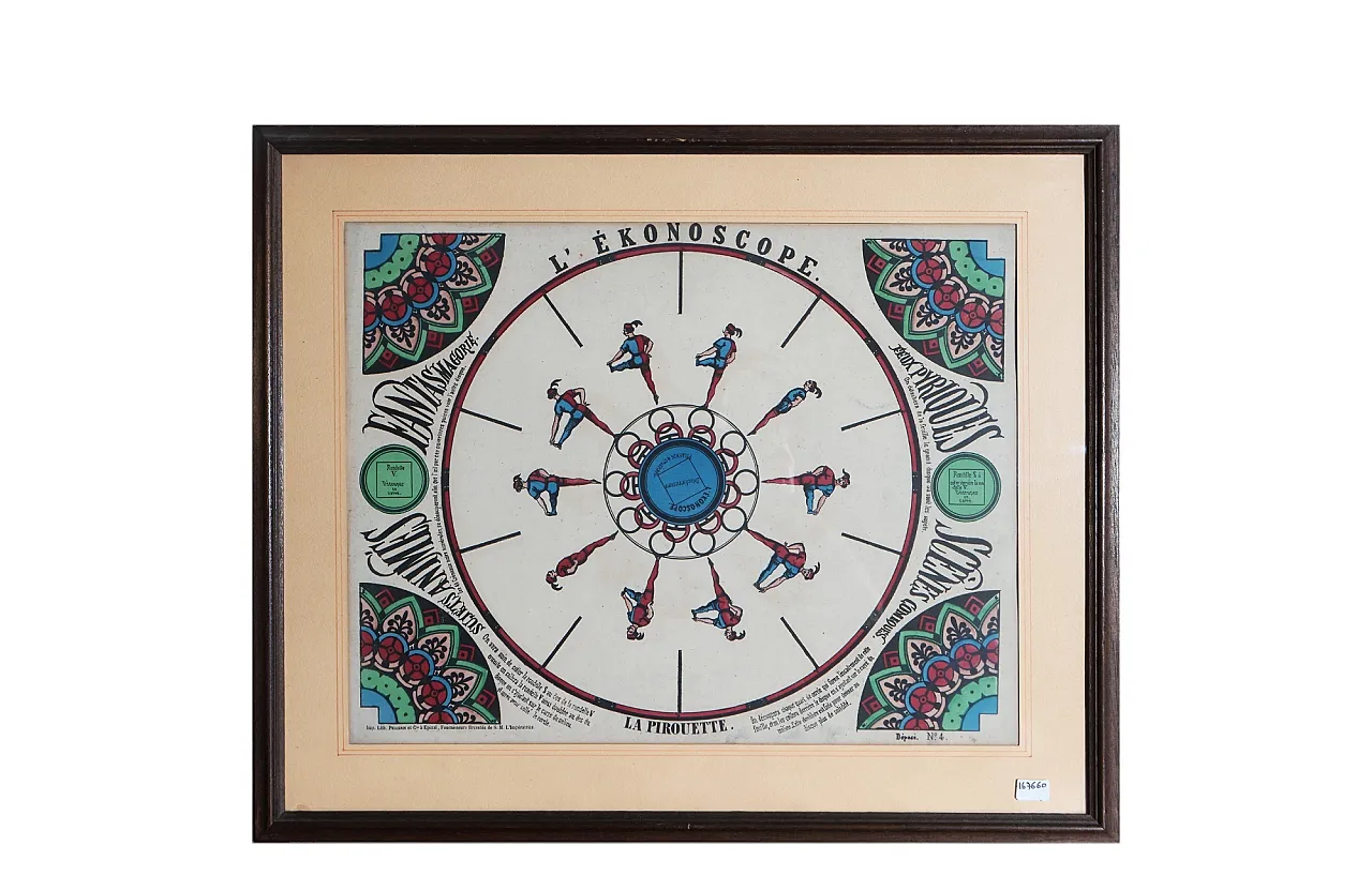 The Ekonoscope, 3 Framed Phenakistoscope, France Epinal, 19th c. 11