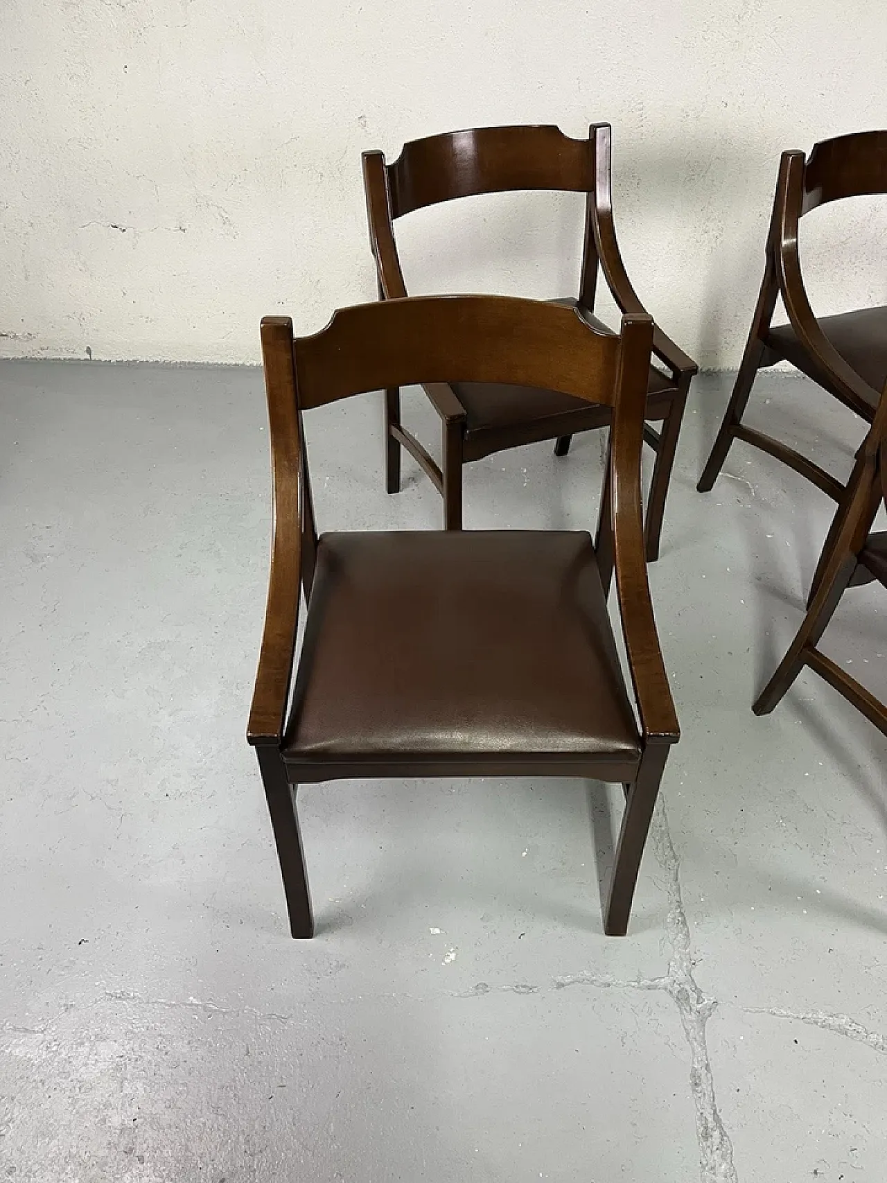 4 Sedie in legno di Ico Parisi, anni '60 4