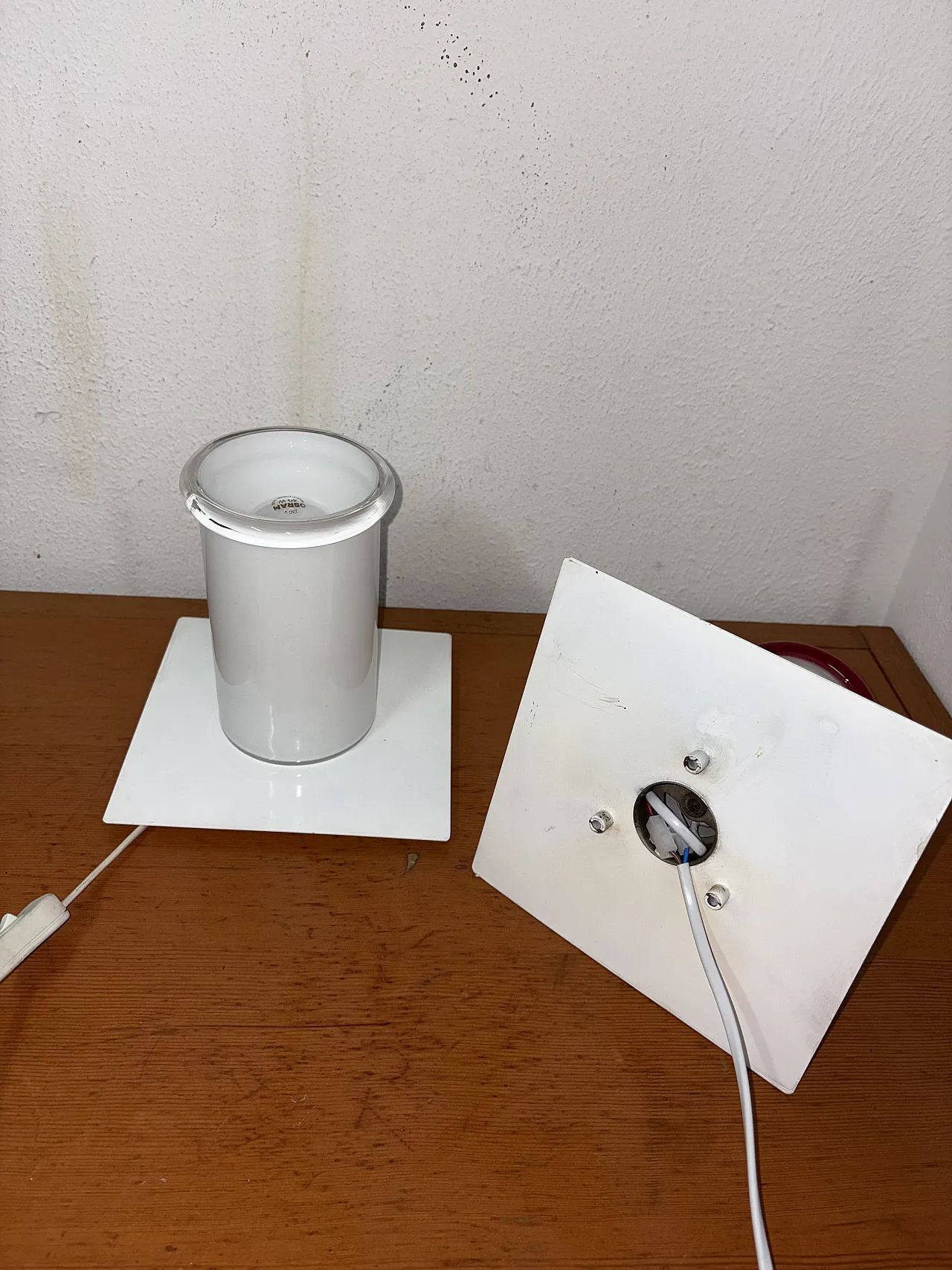 Coppia lampade Space Age in vetro, anni '70 9