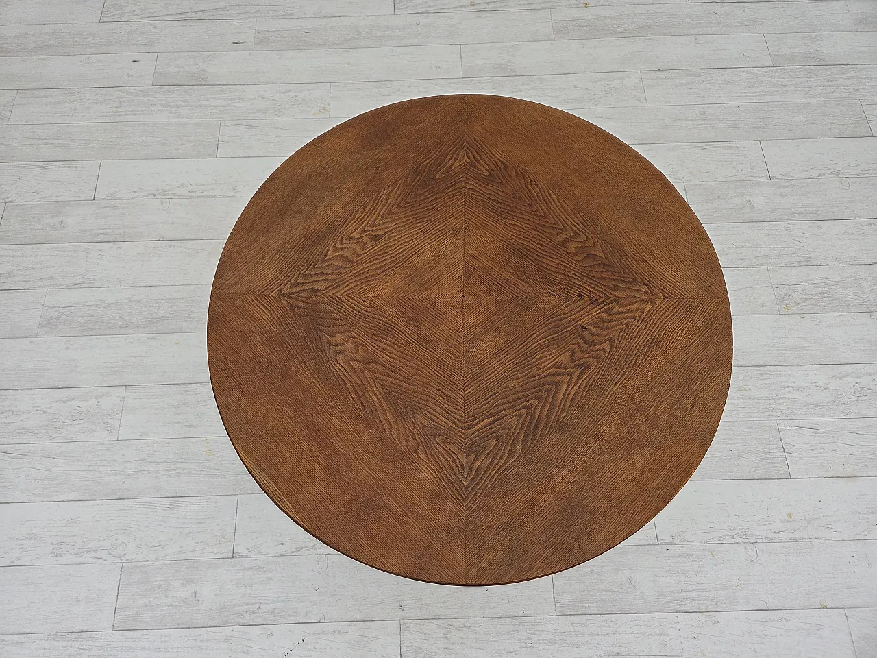 Danish Art Deco coffee table with shelf, oak wood, 1950s 9