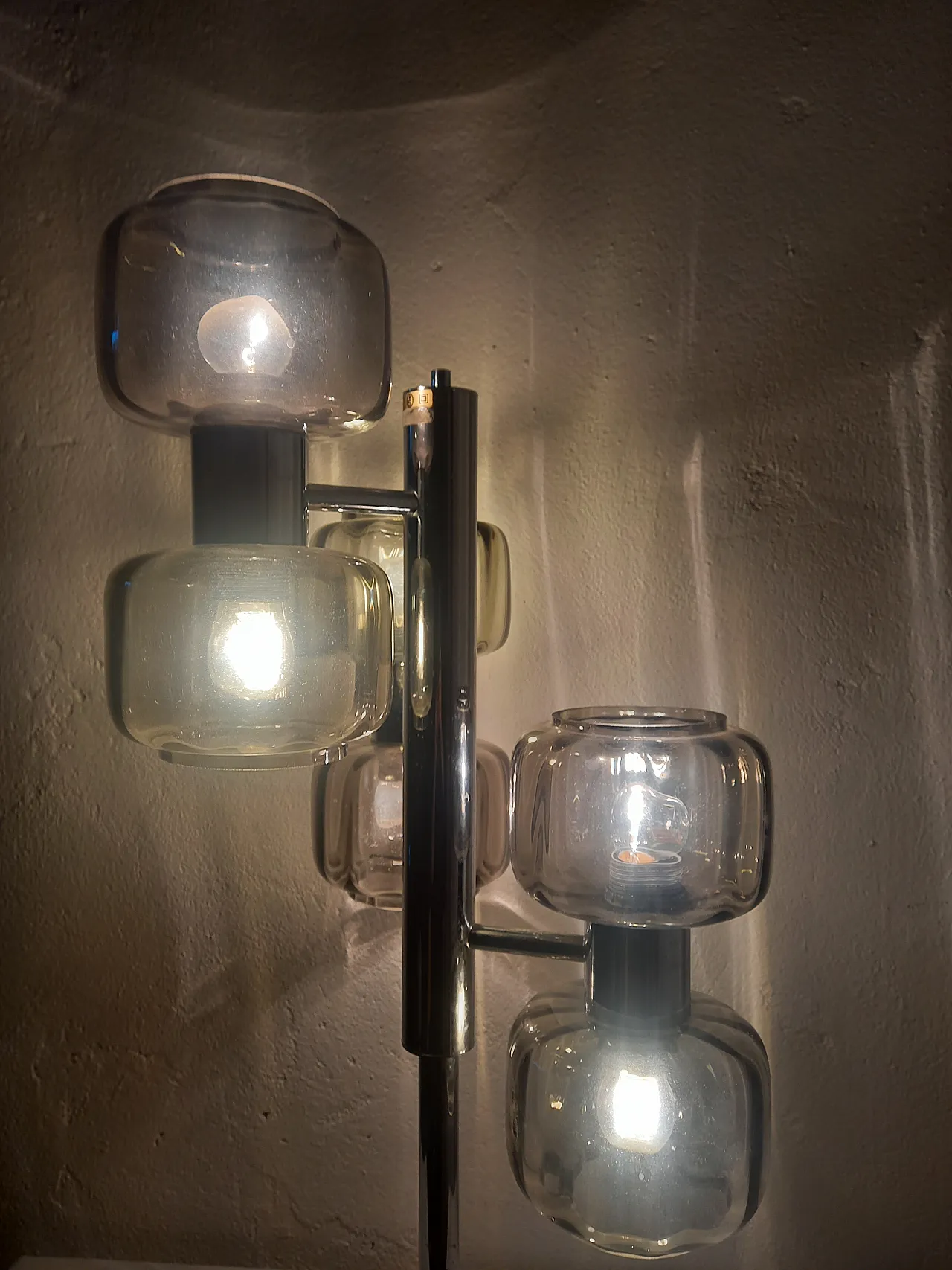 Table lamp 6 lights Lamag Swiss, 70s 6