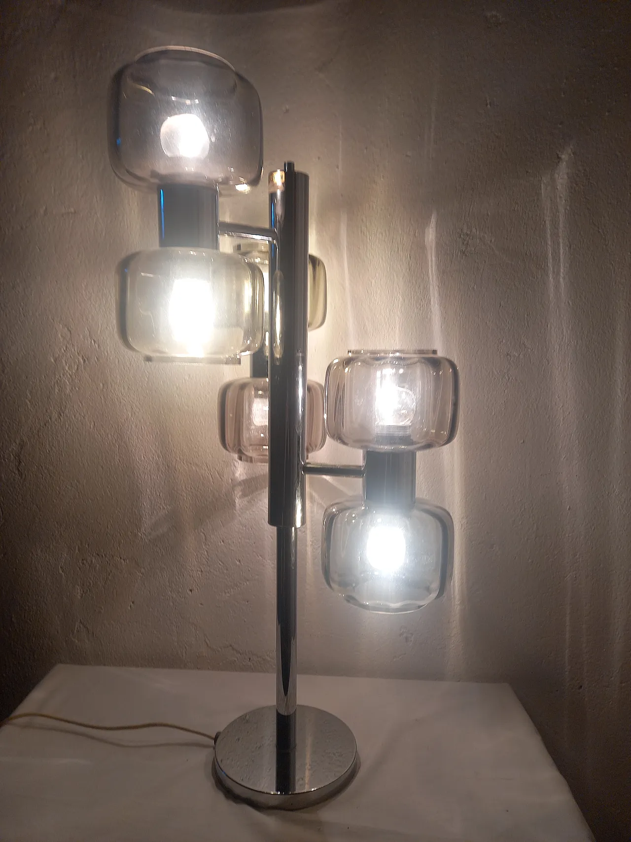 Table lamp 6 lights Lamag Swiss, 70s 7