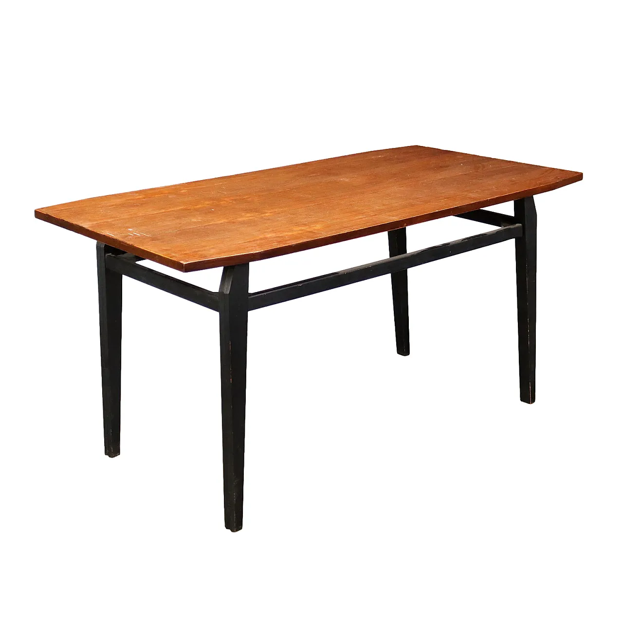 Ebony stained wood and teak veneered wood table, 1960s 1