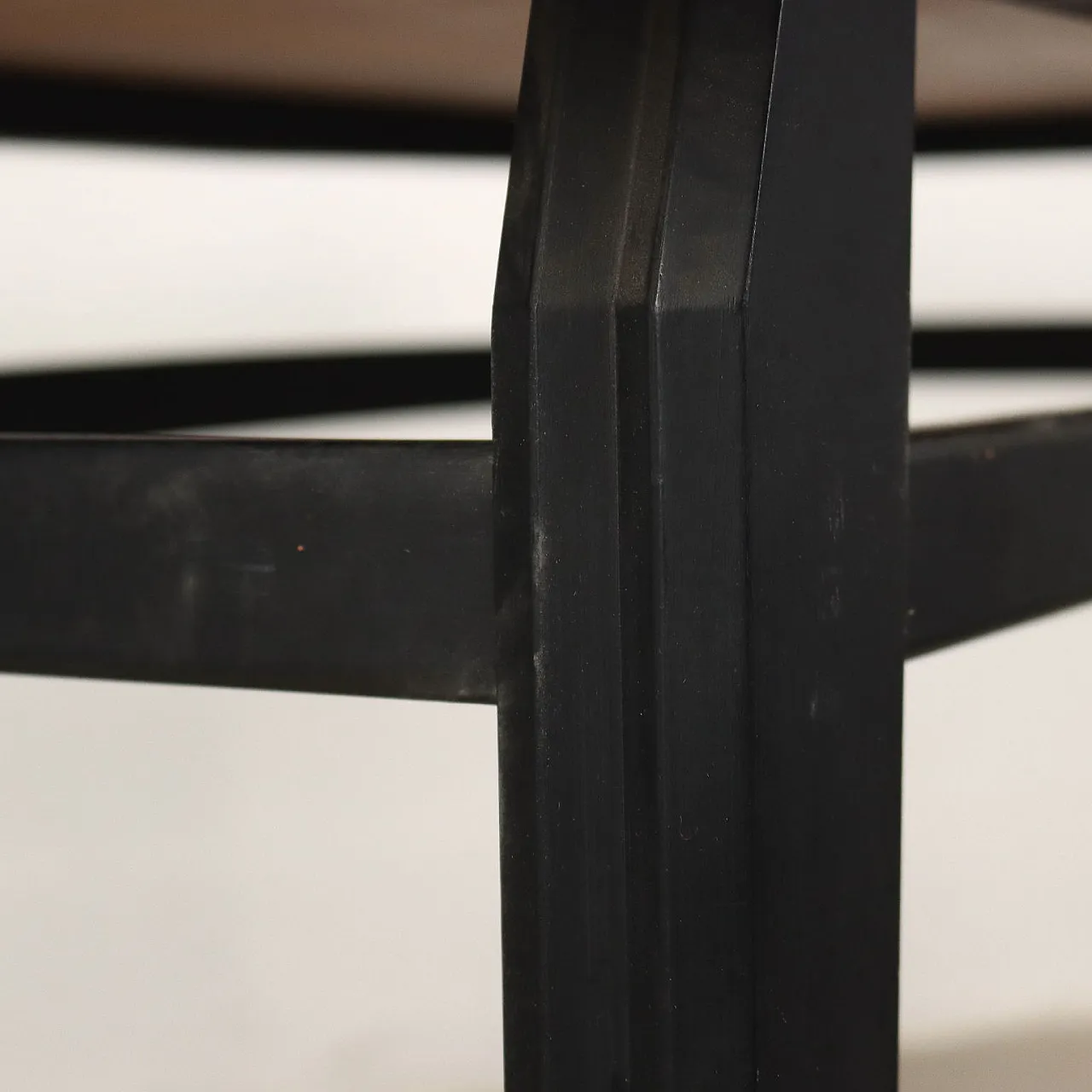 Ebony stained wood and teak veneered wood table, 1960s 5