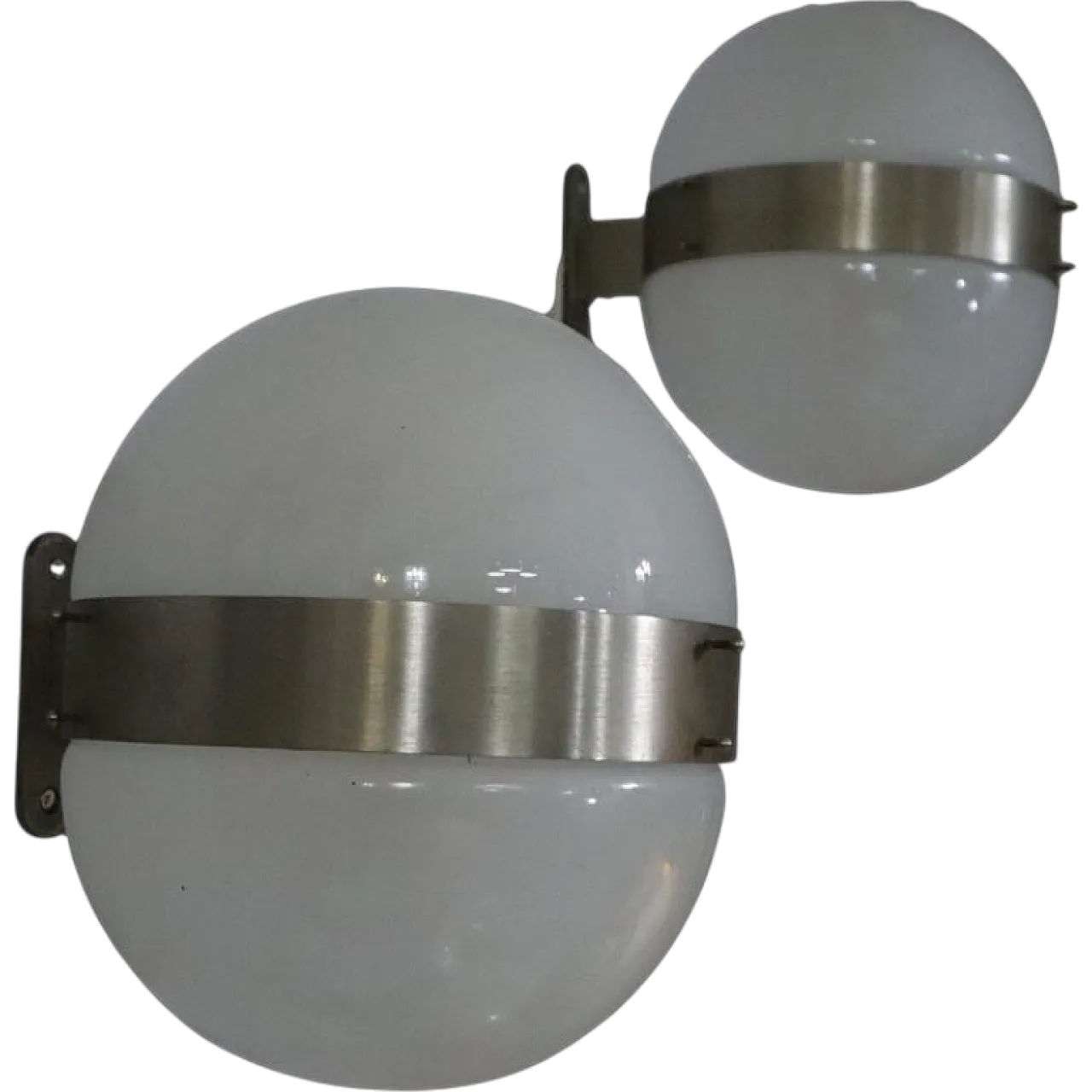 Coppia di applique in vetro di murano by Sergio Mazza per Artemide,70s 11