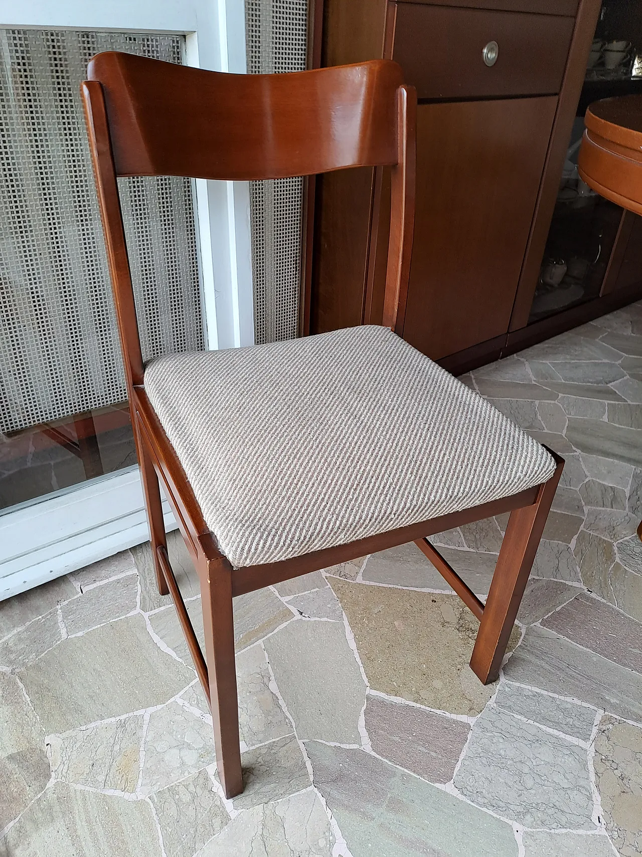 4 wooden chairs, 70s 1