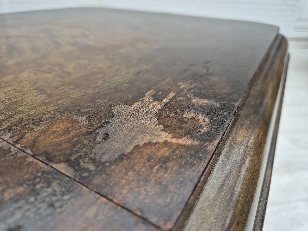 Danish Art Deco coffee table with shelf, ash wood. 1950s 3