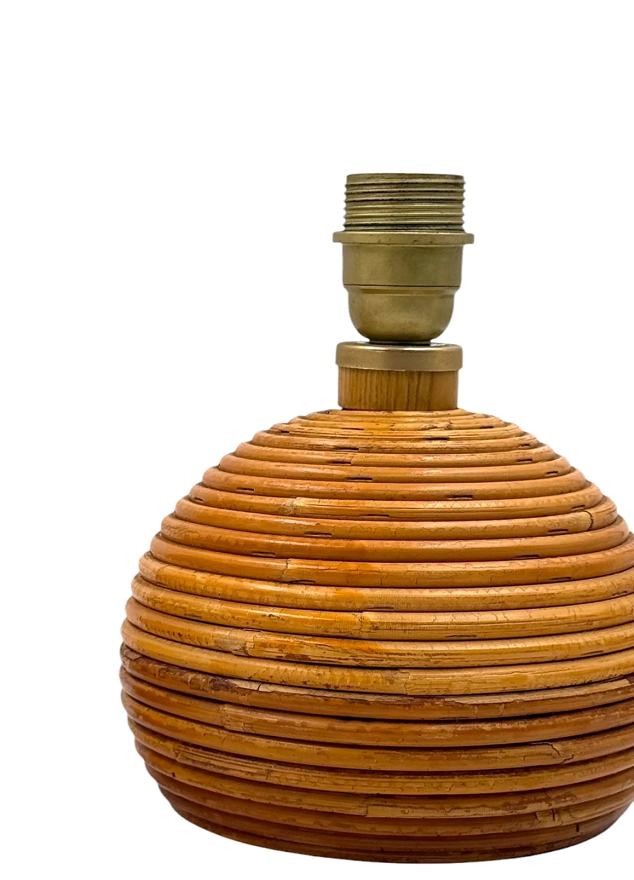 Coppia di lampade da tavolo in vimini di Vivai del Sud, 1960 9